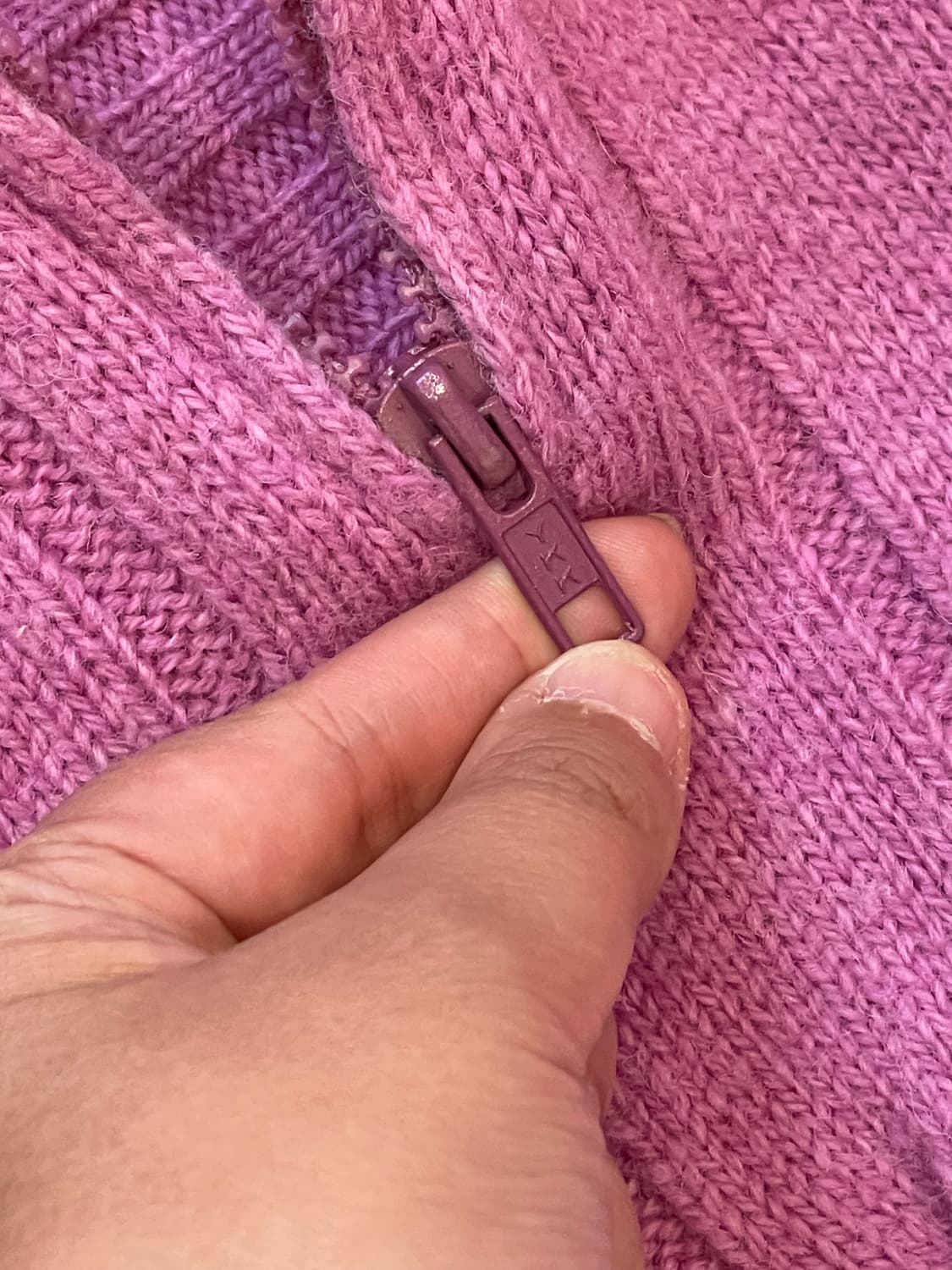 일본빈티지 오키드핑크 울조끼 상품이미지4