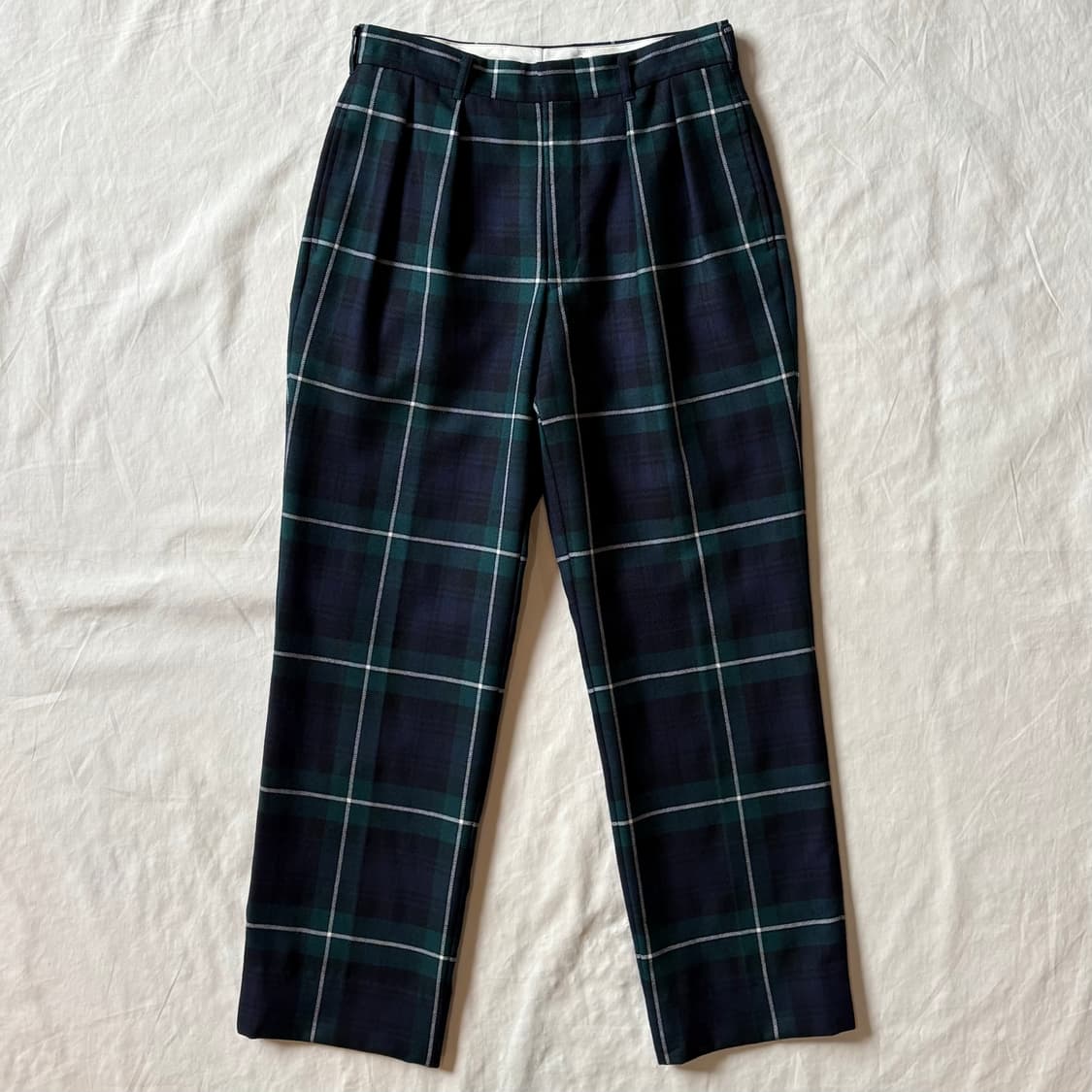 [28-29] VAN JACKET 블랙와치 클래식 투턱 울 팬츠 상품이미지1