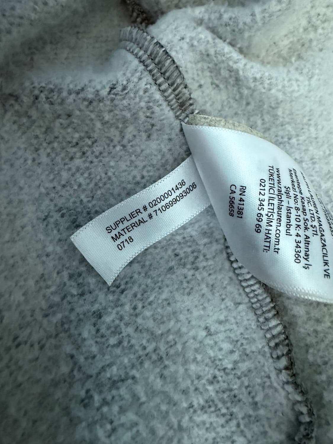 [새상품급] 폴로 랄프로렌 빅포니 레터링 그레이 후드집업 상품이미지5