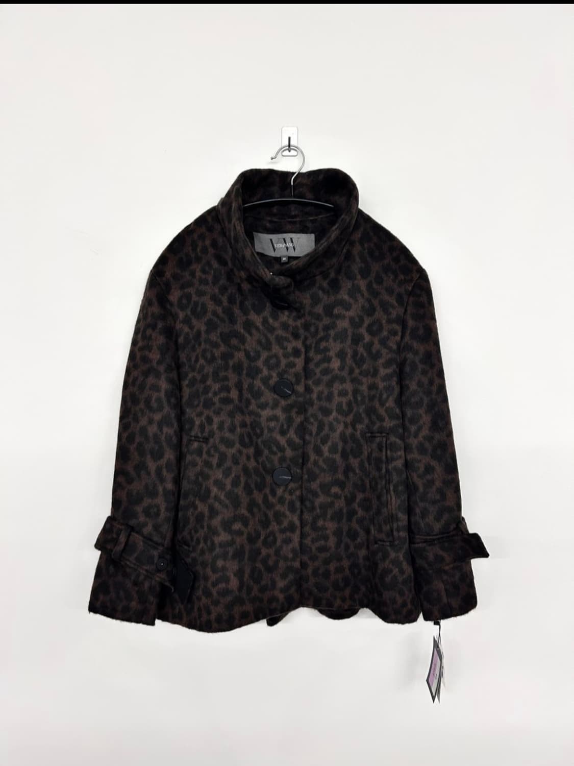 Vera Wang 하이넥 레오파드 자켓 상품이미지5