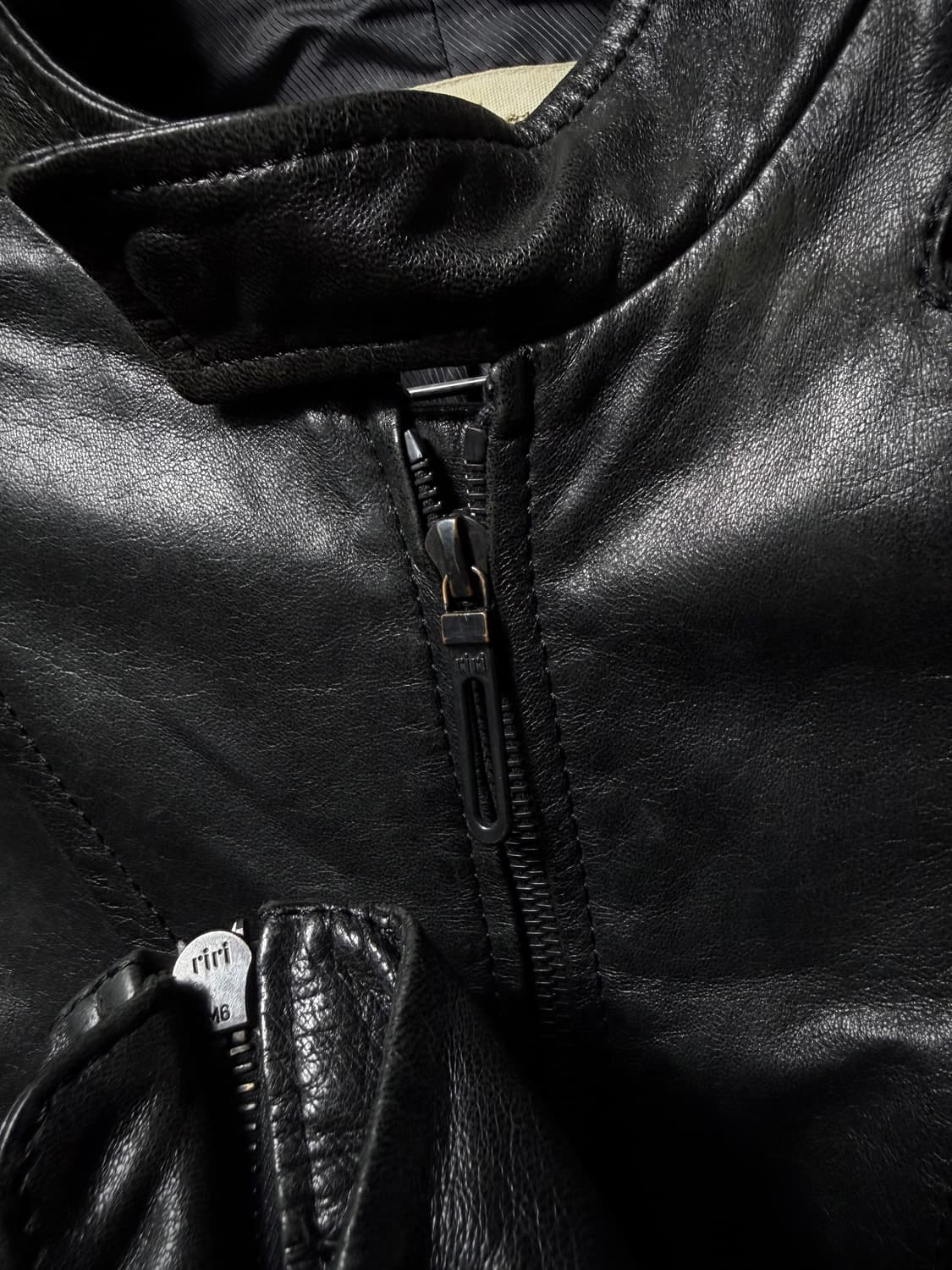 Galaabend riri Zip Leather Jacker 상품이미지6