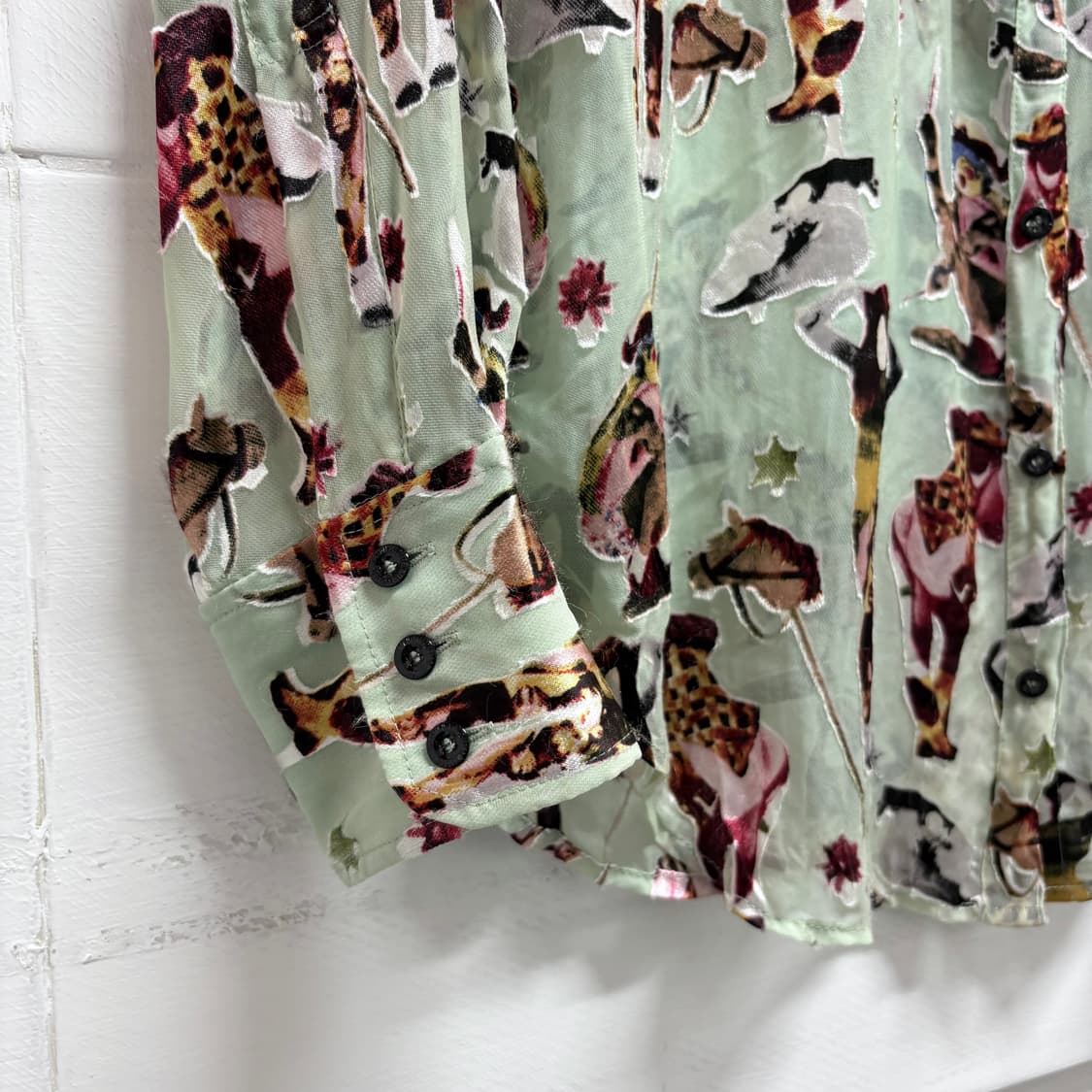 DIESEL 디젤 실크 패턴 블라우스  상품이미지4