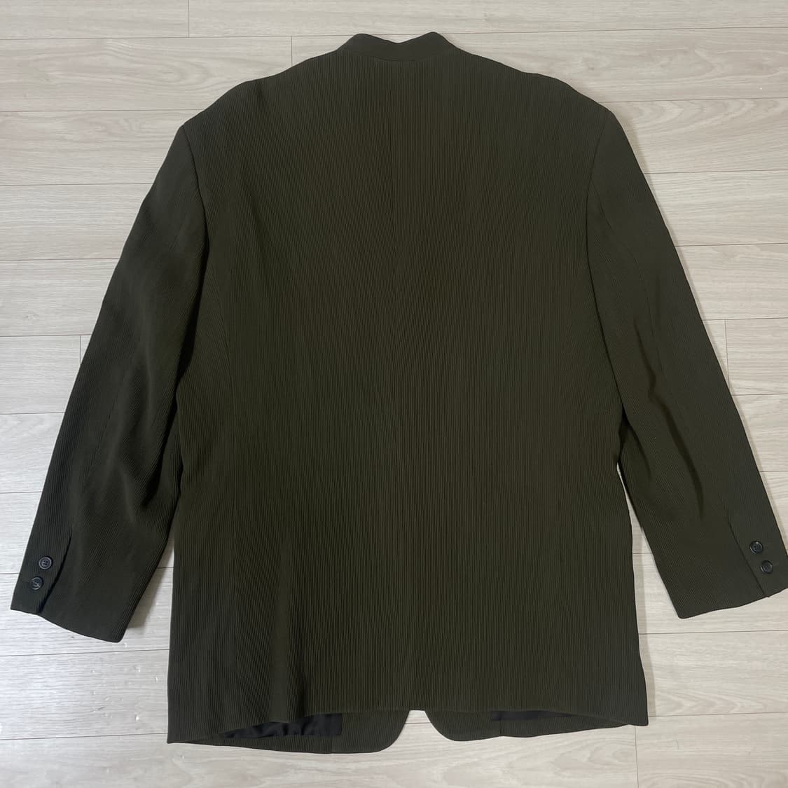 이세이미야케맨 카키 언밸런스 더블 블레이저 (희귀 매물) 상품이미지7