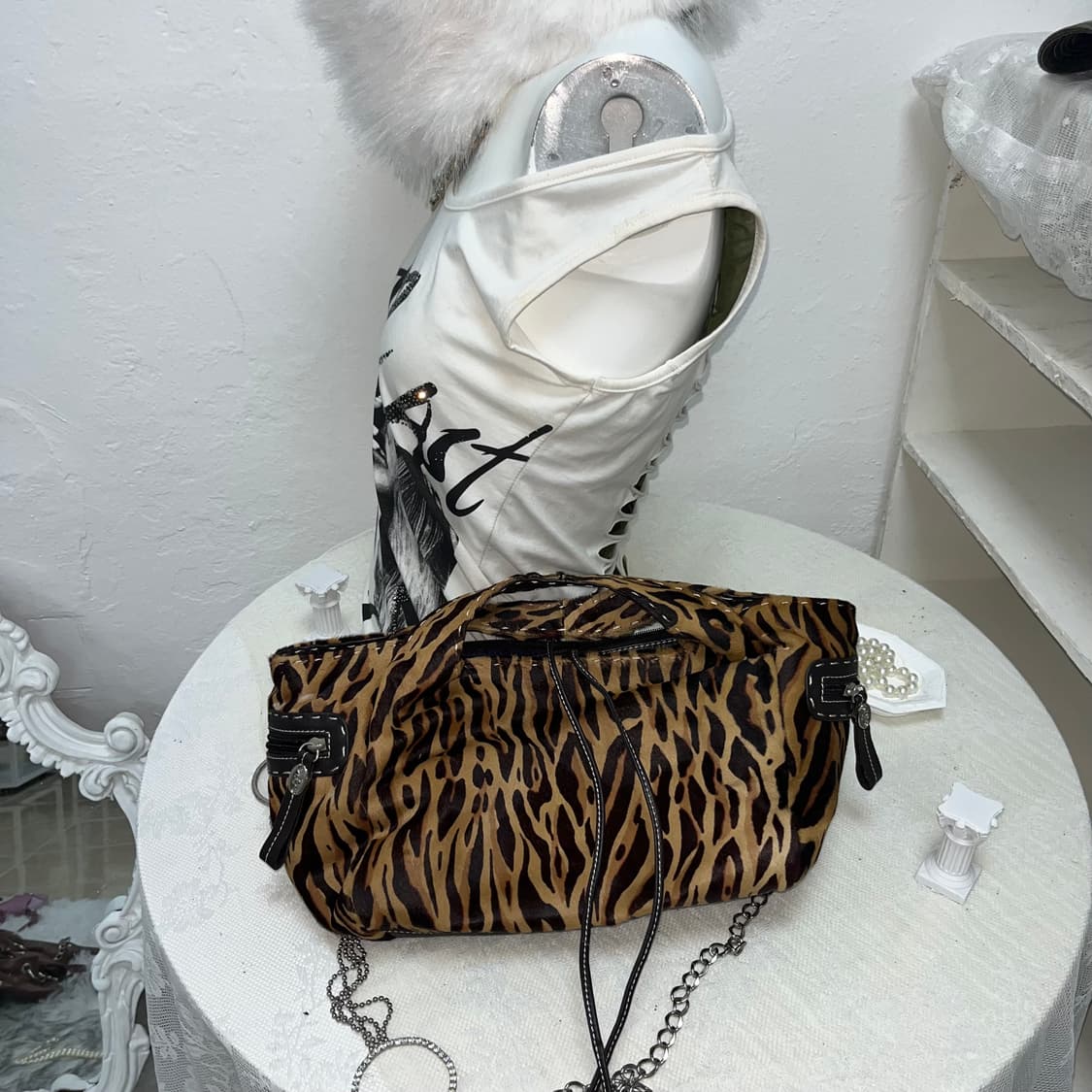 빈티지 송치 지브라 숄더백 상품이미지1