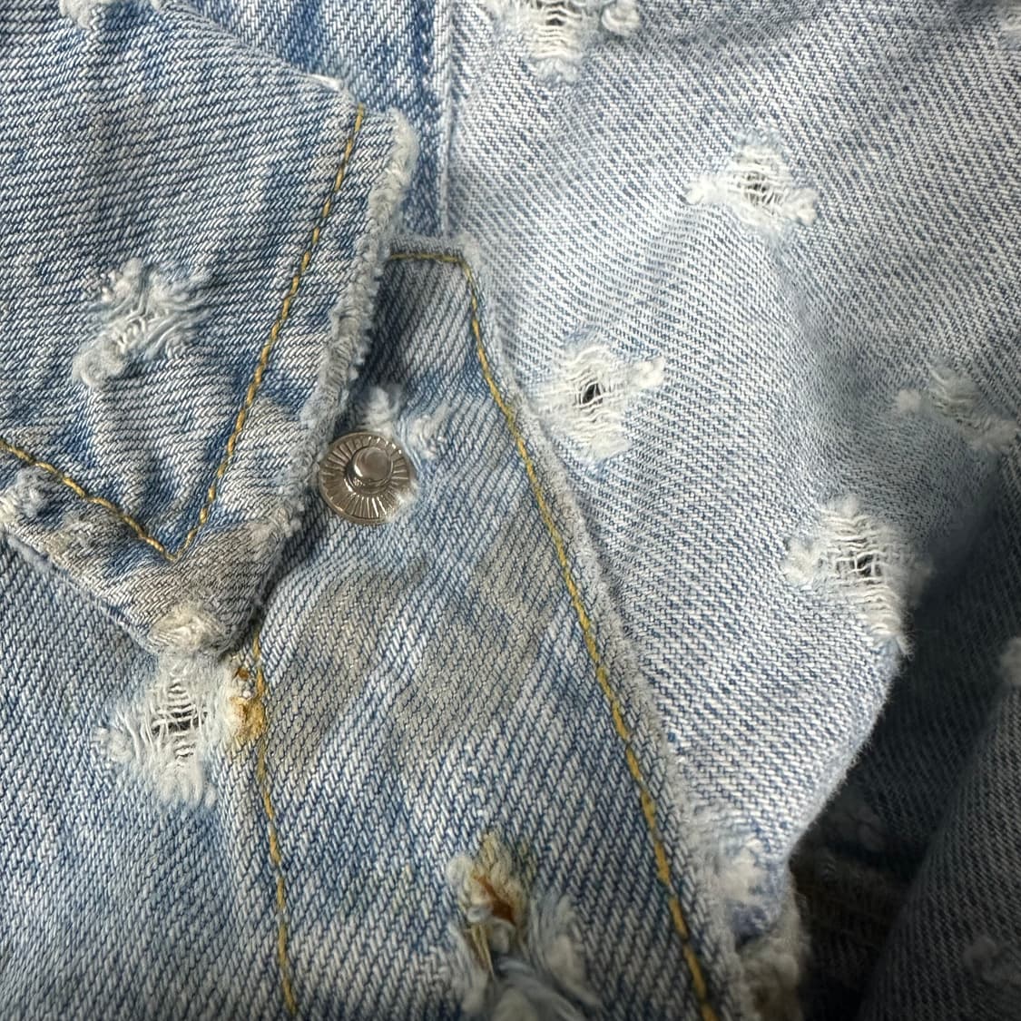  (바배) Zara 자라 빈티지 패턴 데님 자켓 상품이미지5