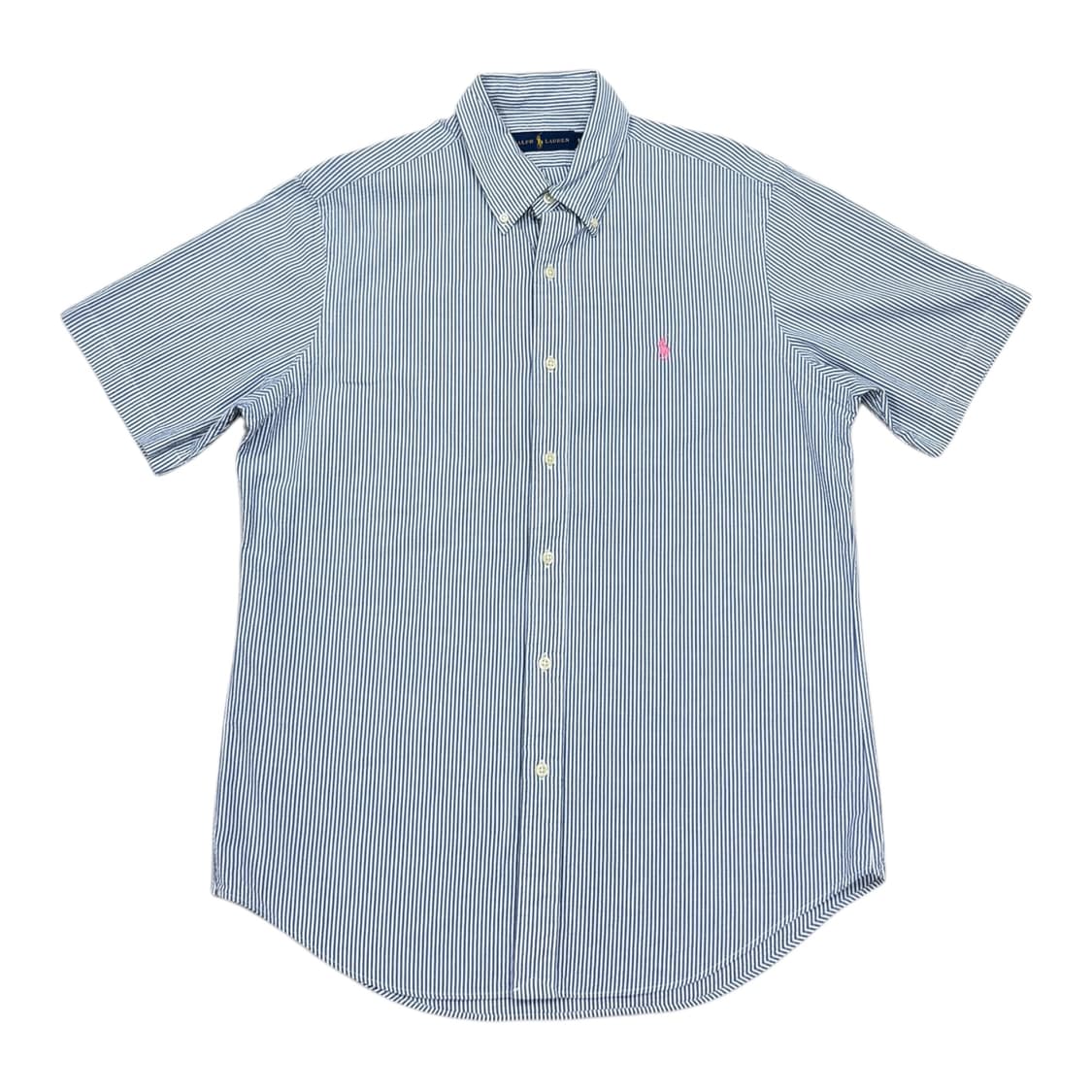 폴로 랄프로렌 시어서커 핑크포니 스트라이프 반팔셔츠 남방 M 상품이미지1
