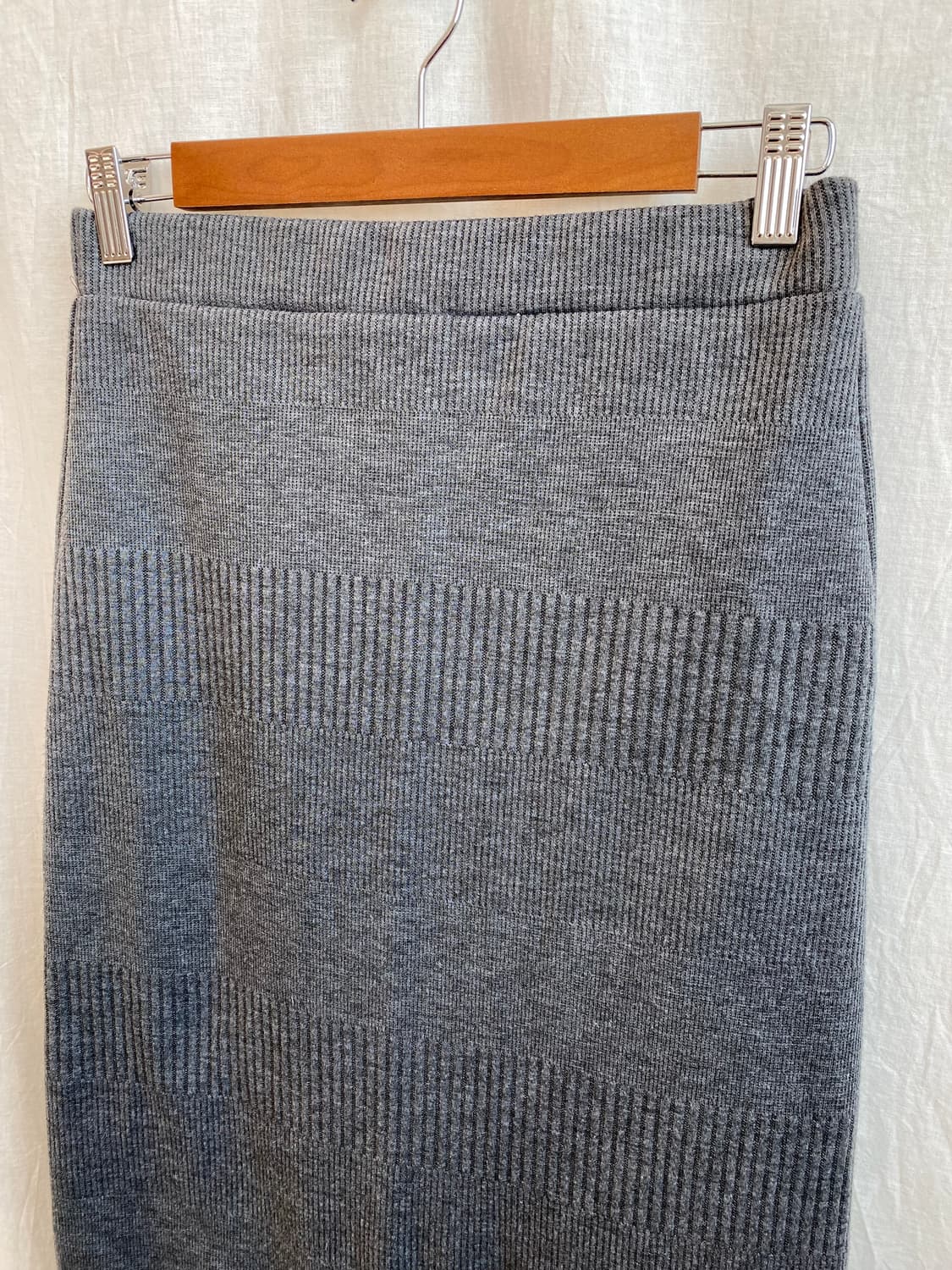 DENIFITS 그레이 롱밴딩스커트(M) 상품이미지3