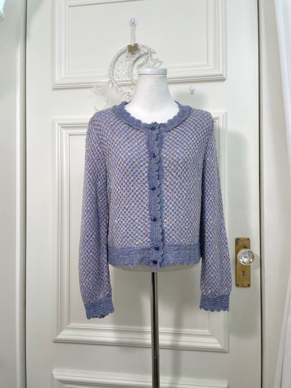 blue pastel line point cardigan 상품이미지1