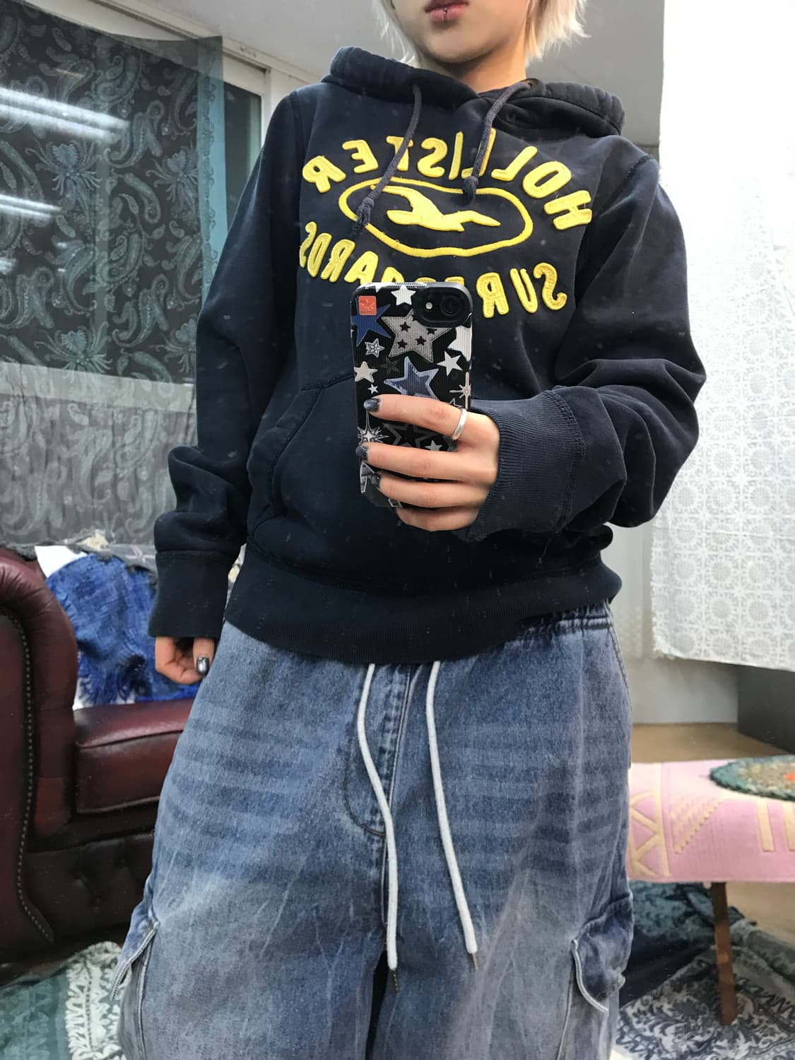 홀리스터 자수 기모 후드티  상품이미지1