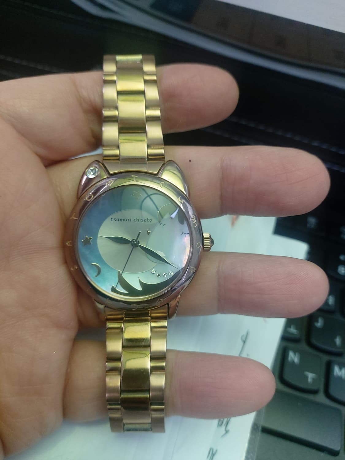 츠모리치사토의 매력적인 고양이 디자인 시계 상품이미지1