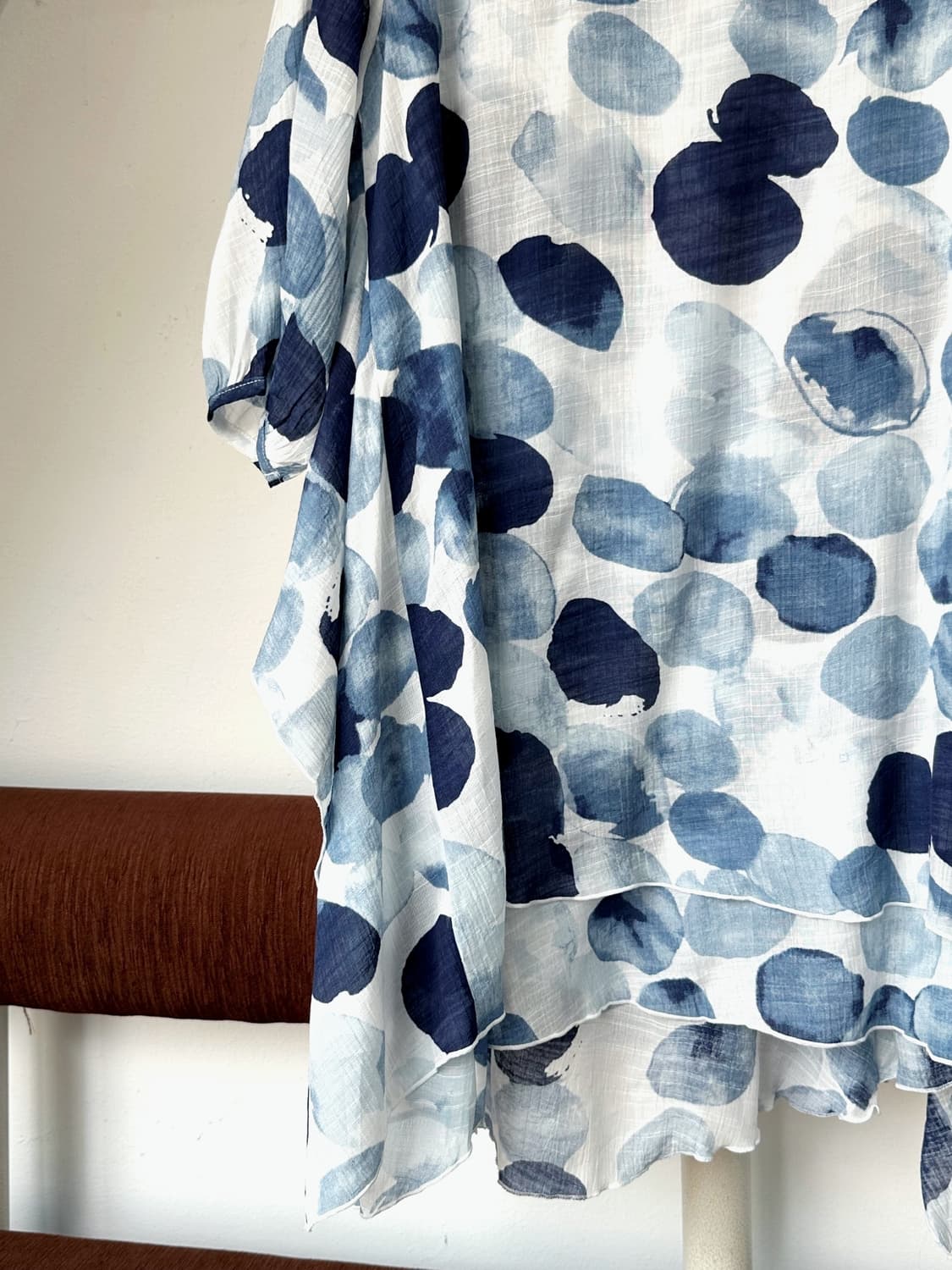Rayon blend sheer design panel onepiece  상품이미지6