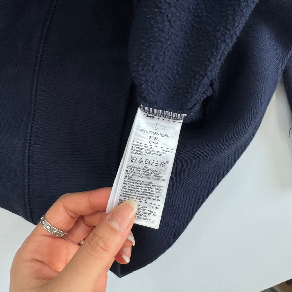 Gap 갭 그레이 로고 네이비 후드집업  상품이미지6