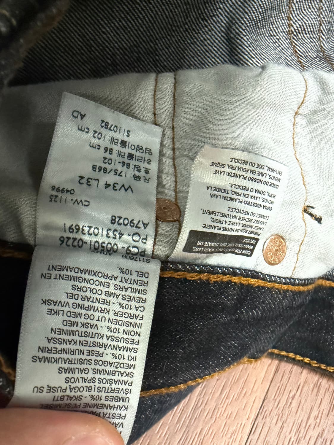 빈티지 리바이스 501 흑청 W36 L32 상품이미지4