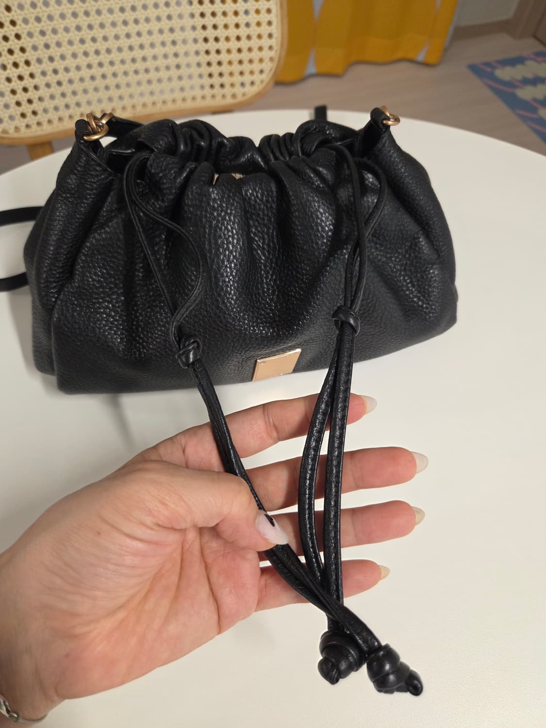 쿠론 레더백 만두백 복주머니 가방 상품이미지2