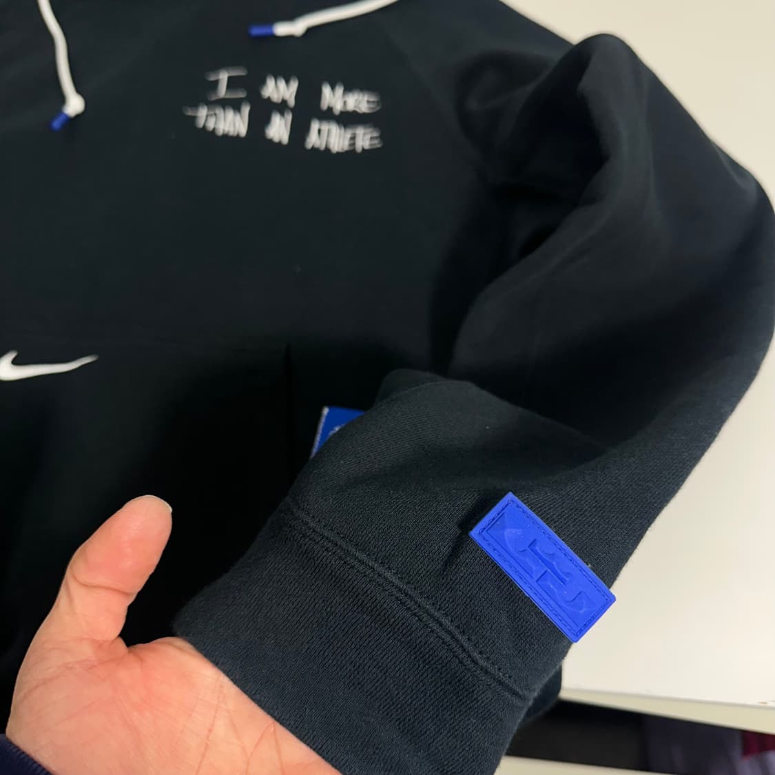 L 나이키 블랙 어센틱스우시 면 후드티 상품이미지2