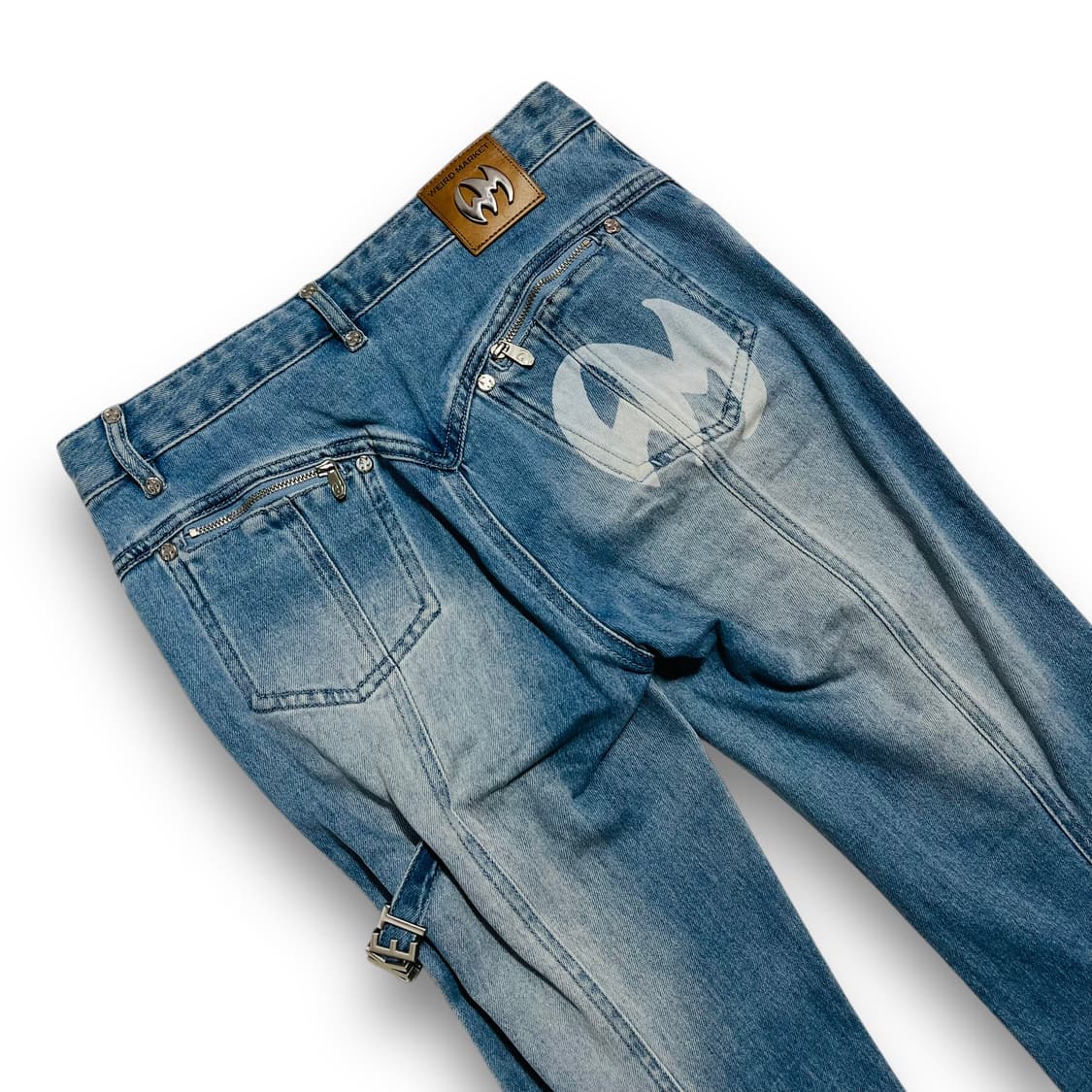 위어드 마켓 시그니처 로고 워시드 웨스턴 부츠컷 팬츠 상품이미지2