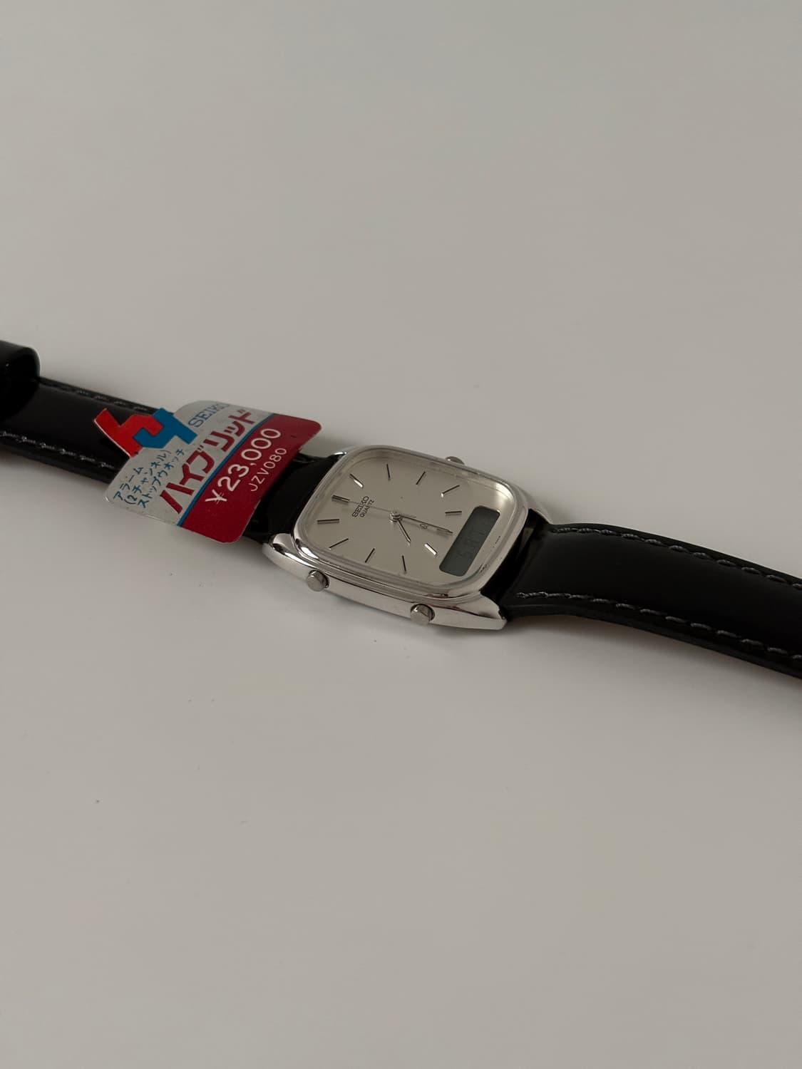 세이코 1980년대 실버 탱크 아나 디지 쿼츠 데드스탁 상품이미지6