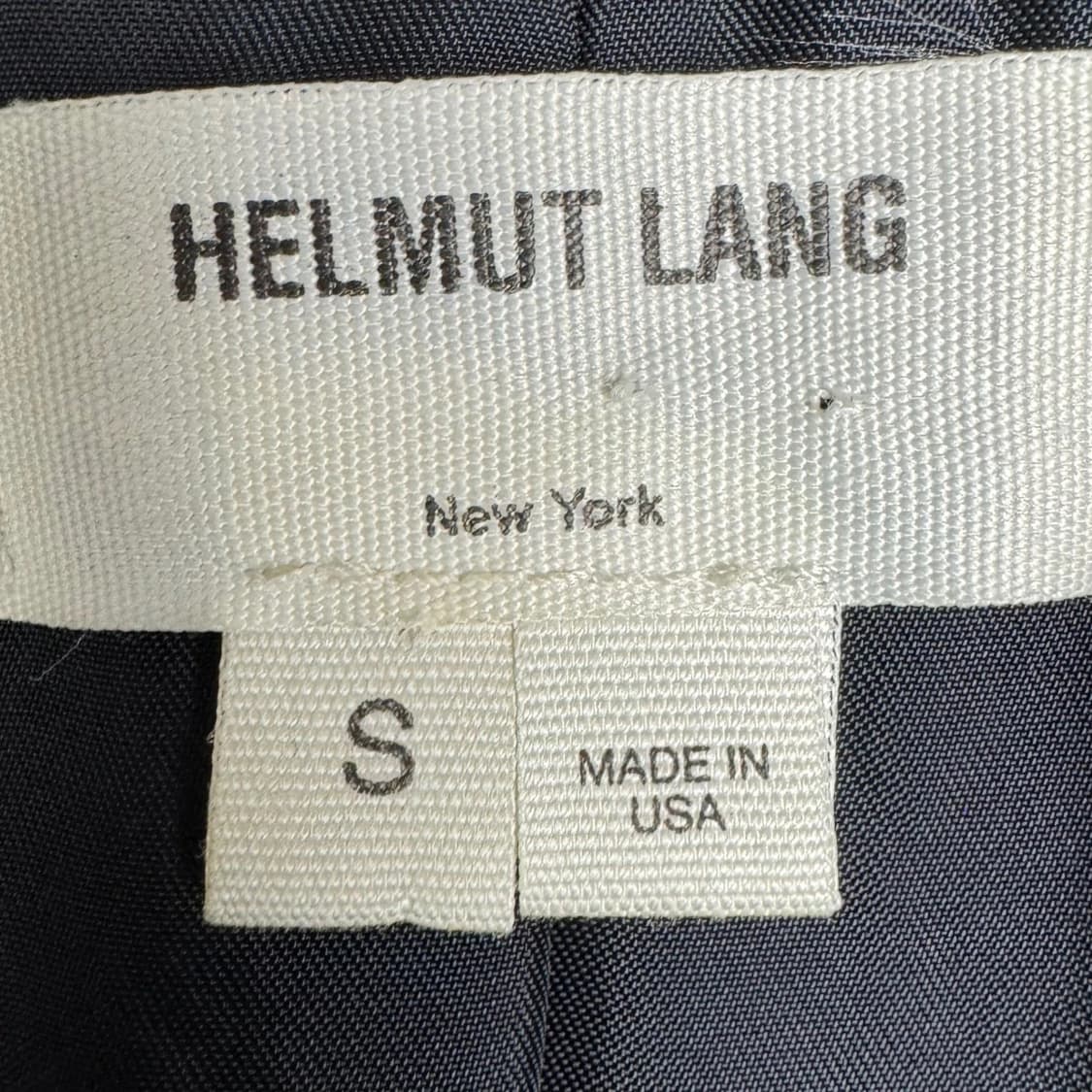 헬무트 랭 데님 & 가죽 믹스 비대칭 바이커 자켓 상품이미지6