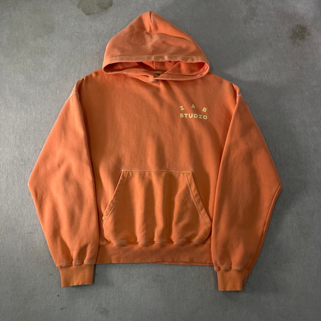 100 아이앱 스튜디오 피그먼트 살몬 후드티 상품이미지2