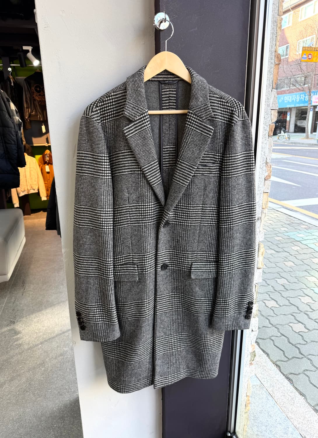 .50/ 알레그리 캐시미어 블랜딩 글렌체크 코트 상품이미지2