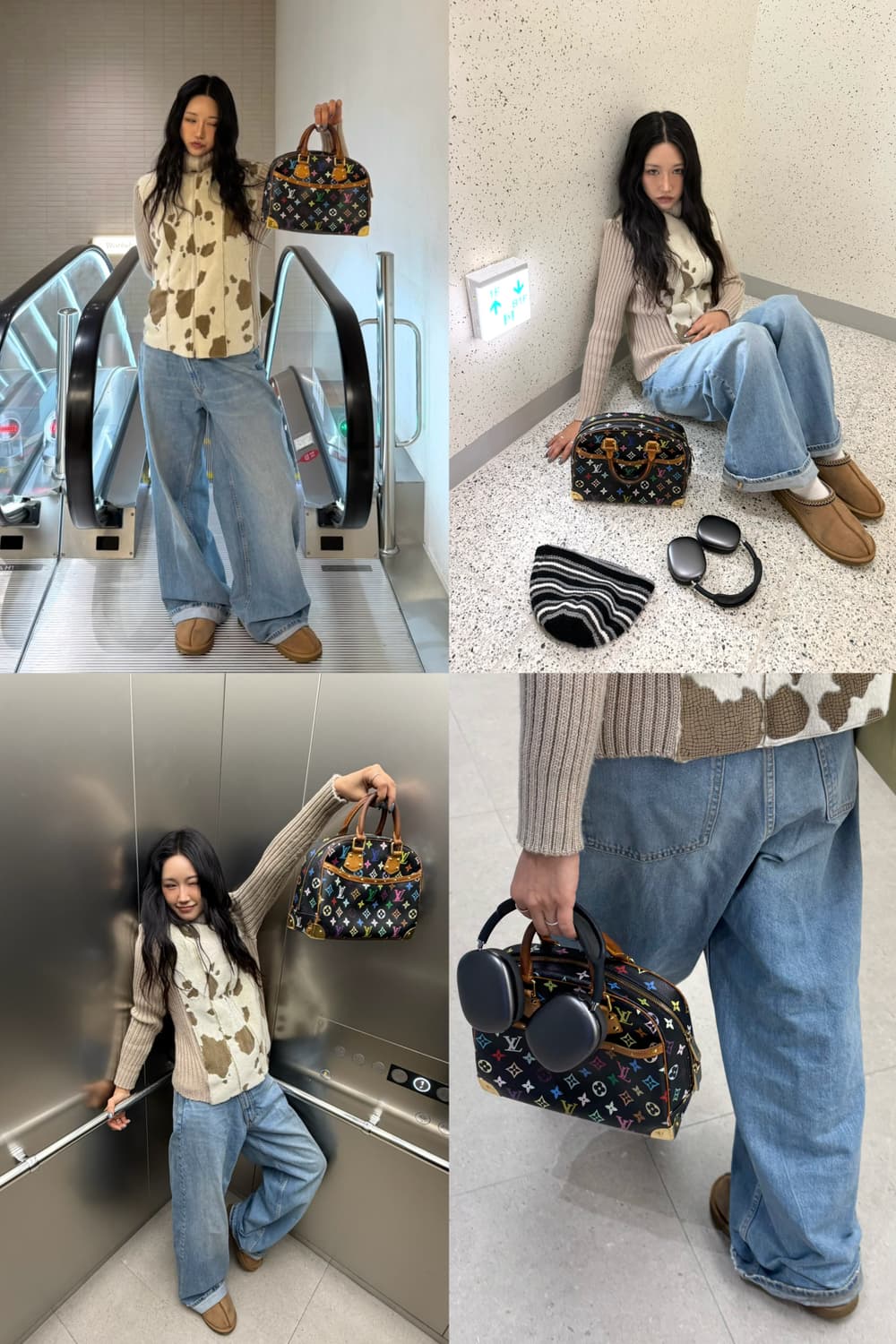 루이비통 멀티컬러 트루빌 토트백 상품이미지2