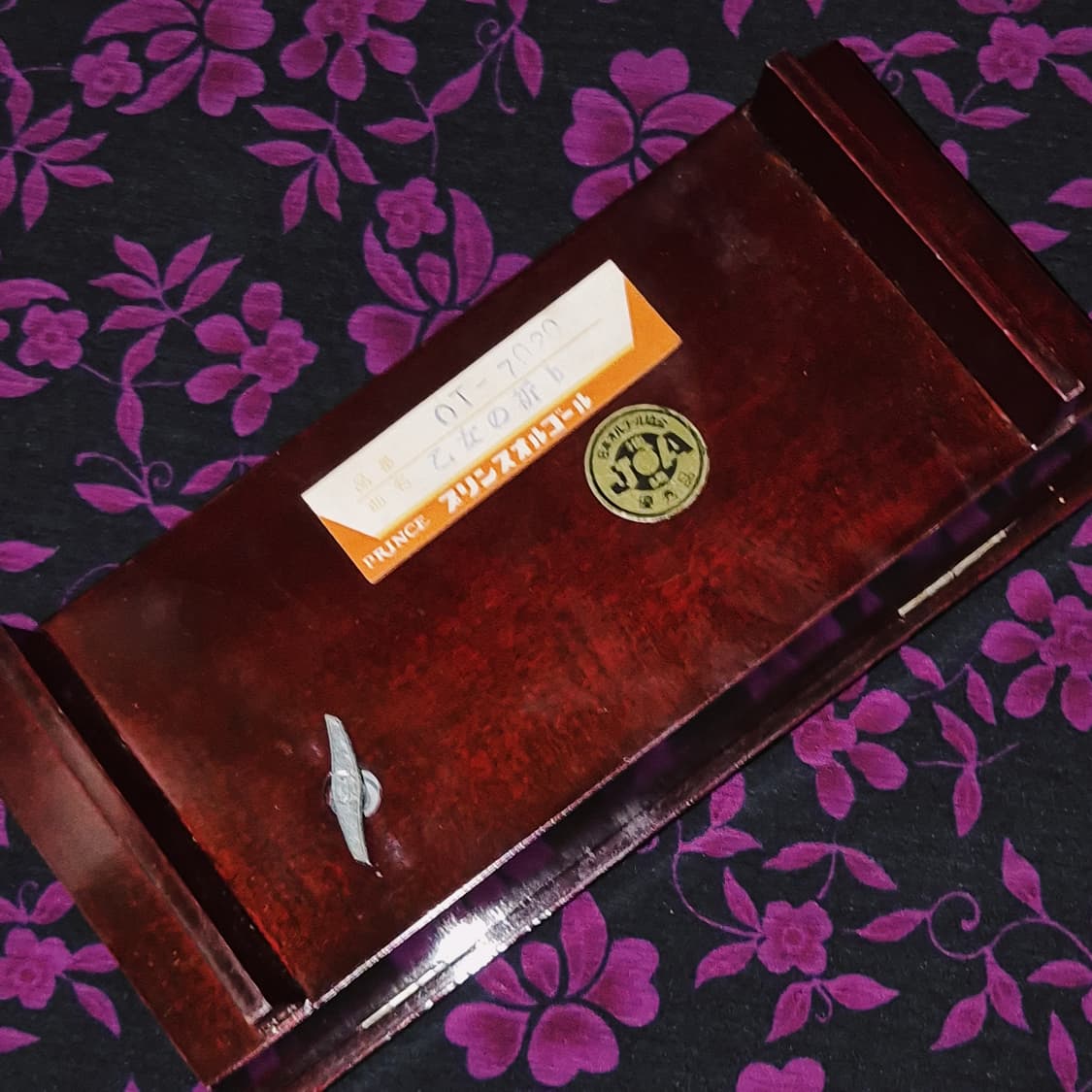 70s 일본 엔틱 카메오 우드 오르골 보석함 상품이미지10