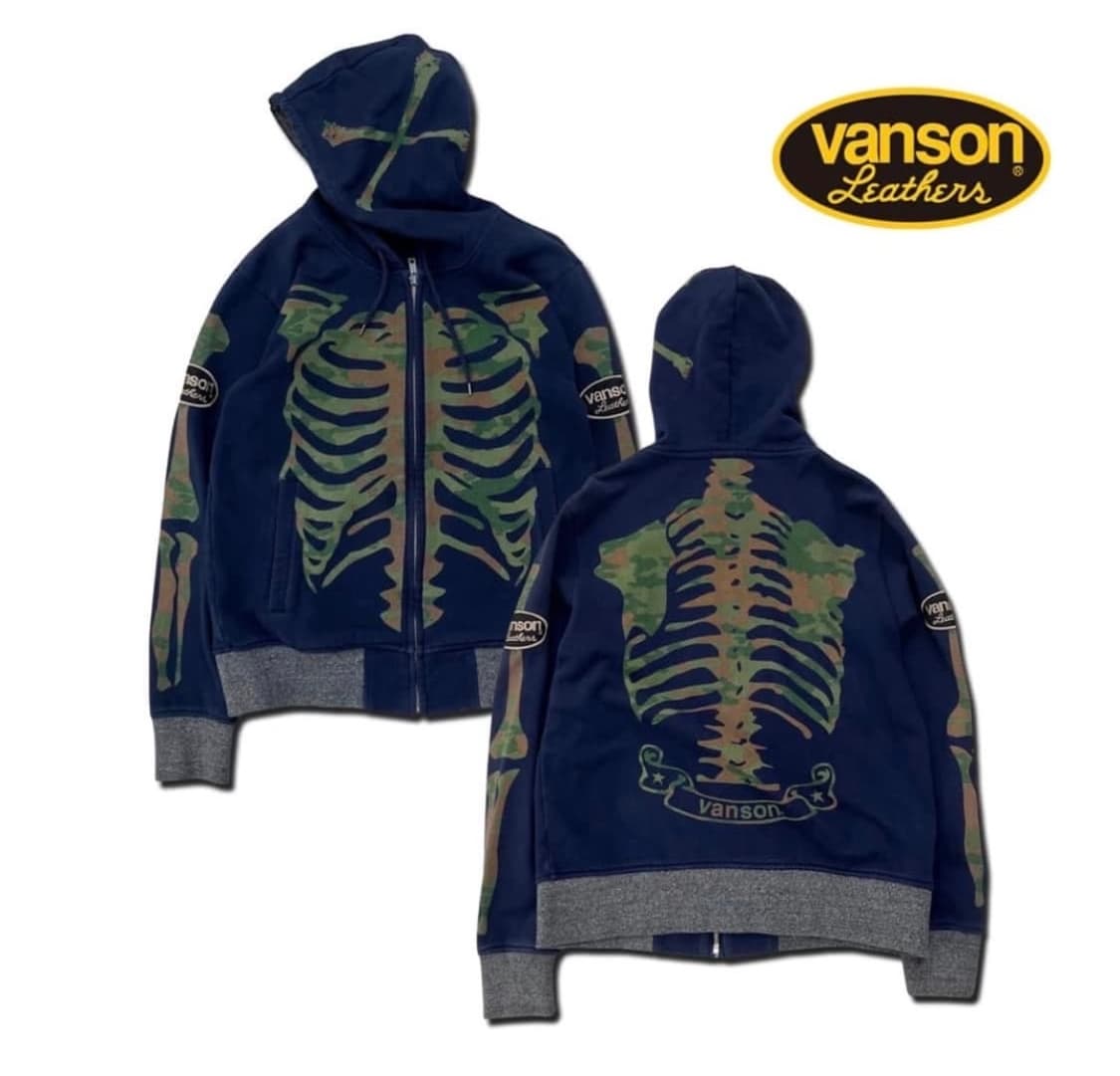 밴슨 레더 본 카모 후드 집업 상품이미지1