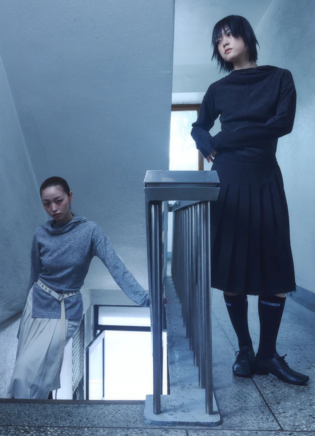 할로미늄 사이드 슬릿 후디 블랙 상품이미지3