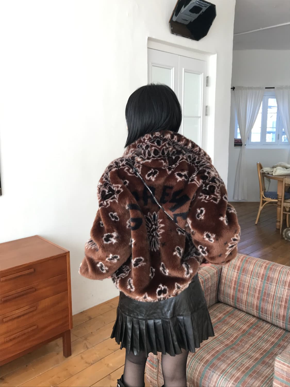 슈프림 브라운 포우 퍼 봄버 자켓  상품이미지5