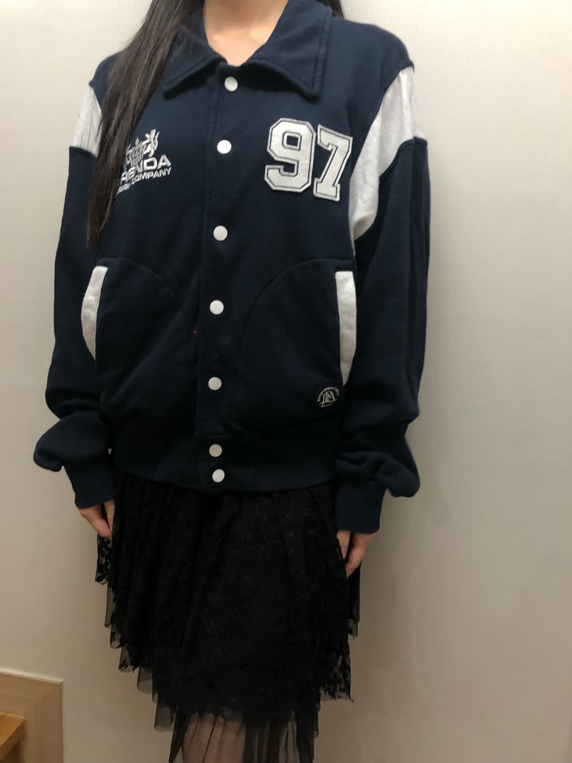 빈티지 프렌다 네이비 바시티 자켓 상품이미지7