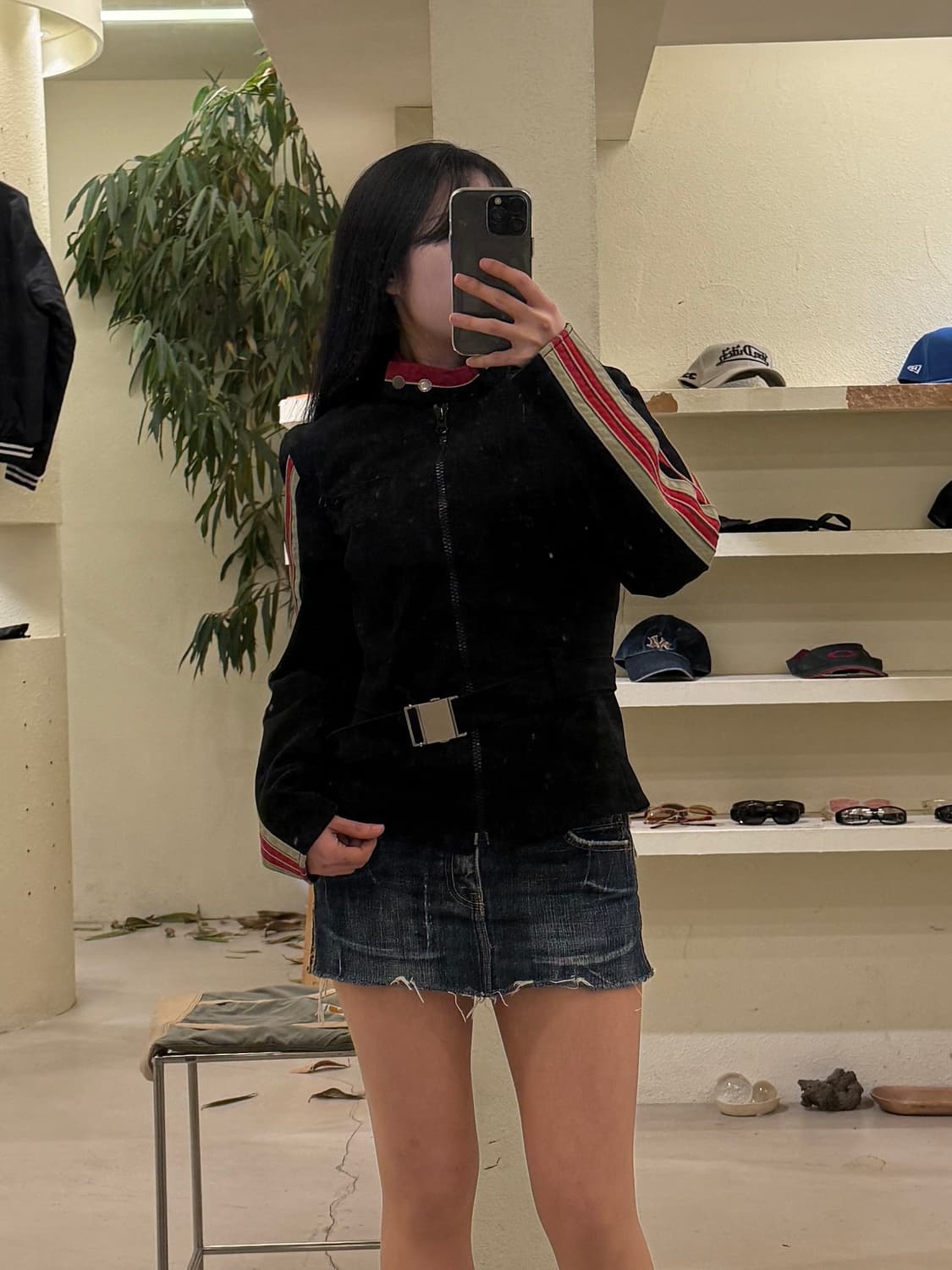 아르마니 익스체인지 아타이브 벨티드 크롭 바이커 자켓 U316 상품이미지1