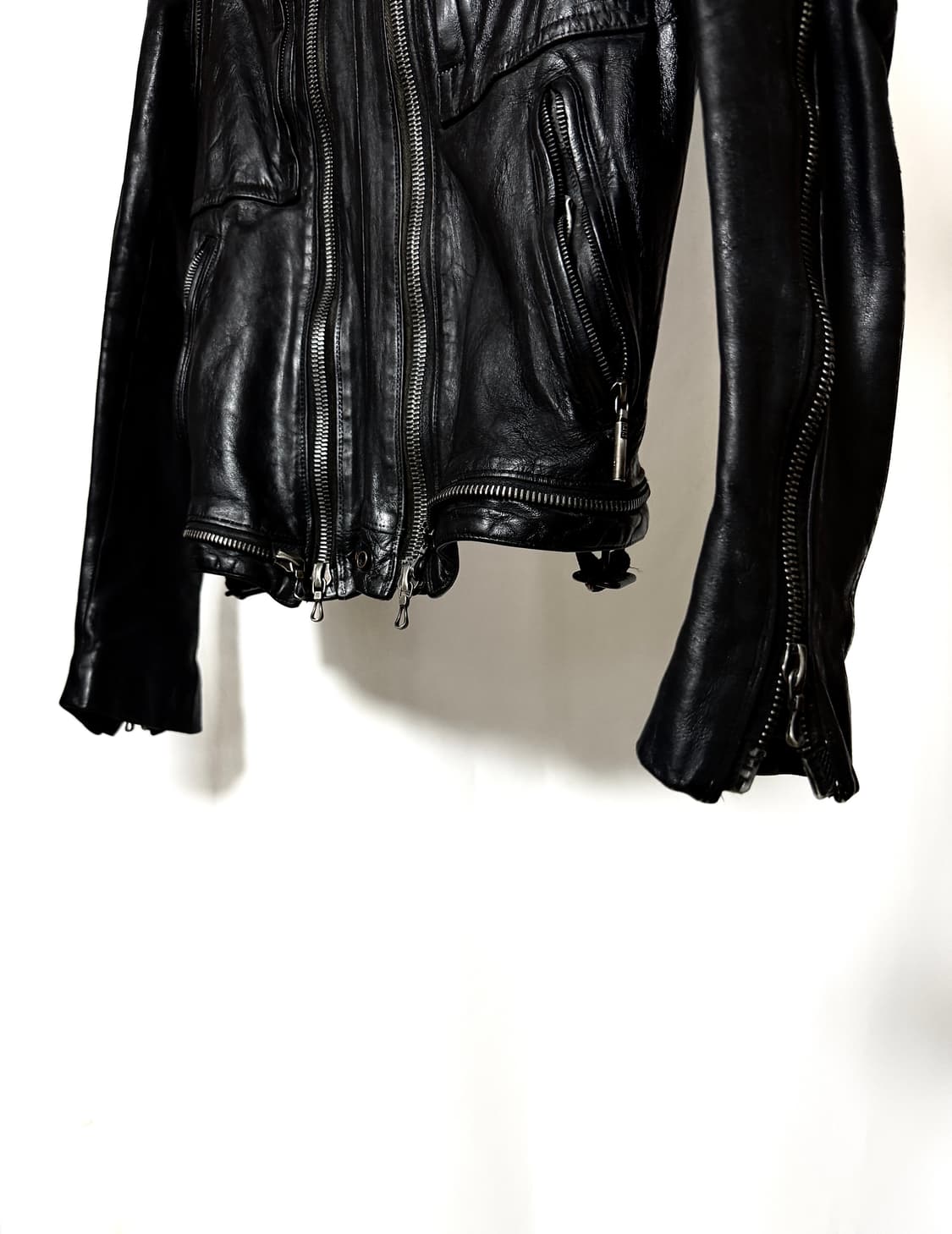 시스테레 10Fw 버팔로 6-Zip (riri) 레더 라이더 자켓 상품이미지3