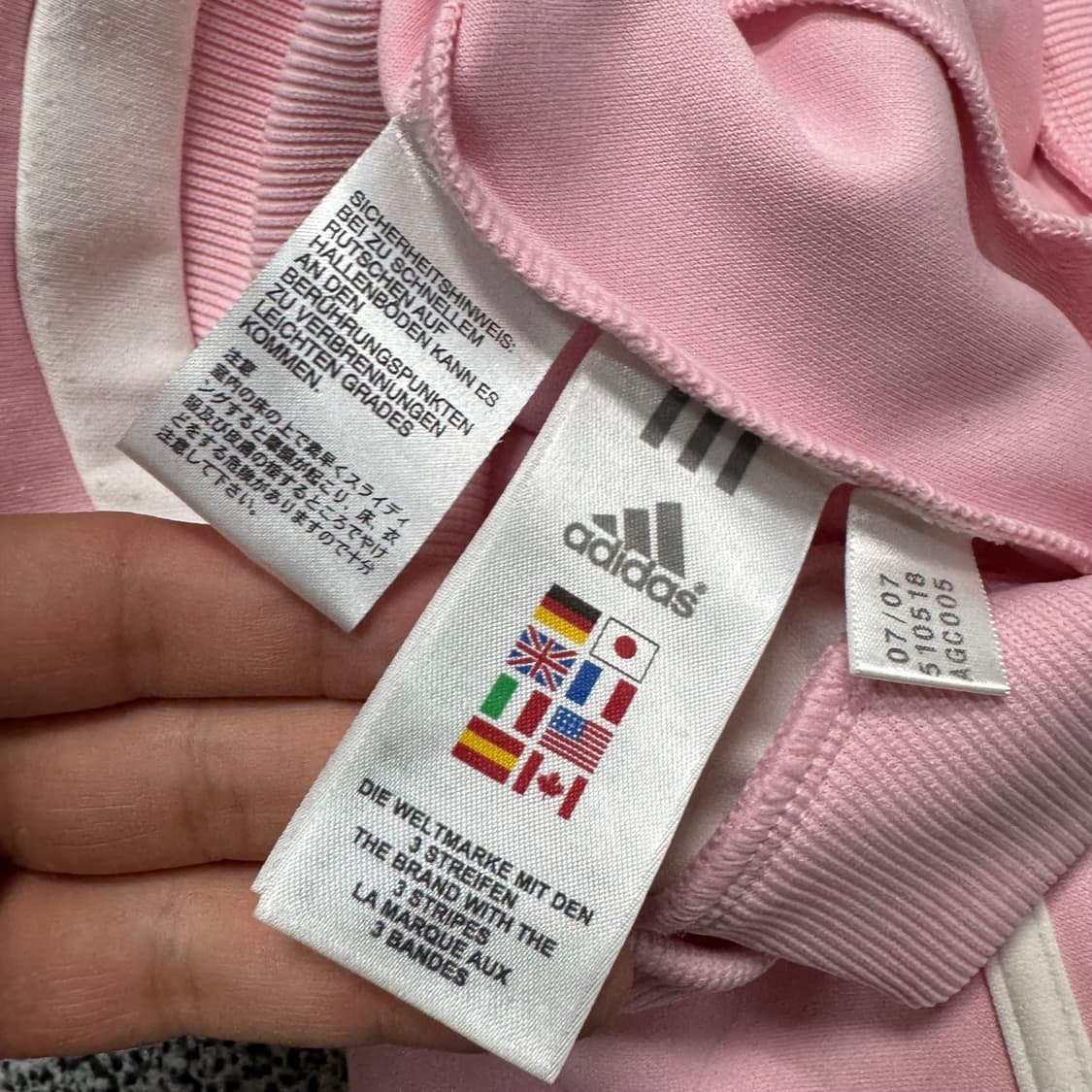 Name : 아디다스 시그니처로고 핑크컬러 사이드라인 져지 :) 상품이미지4