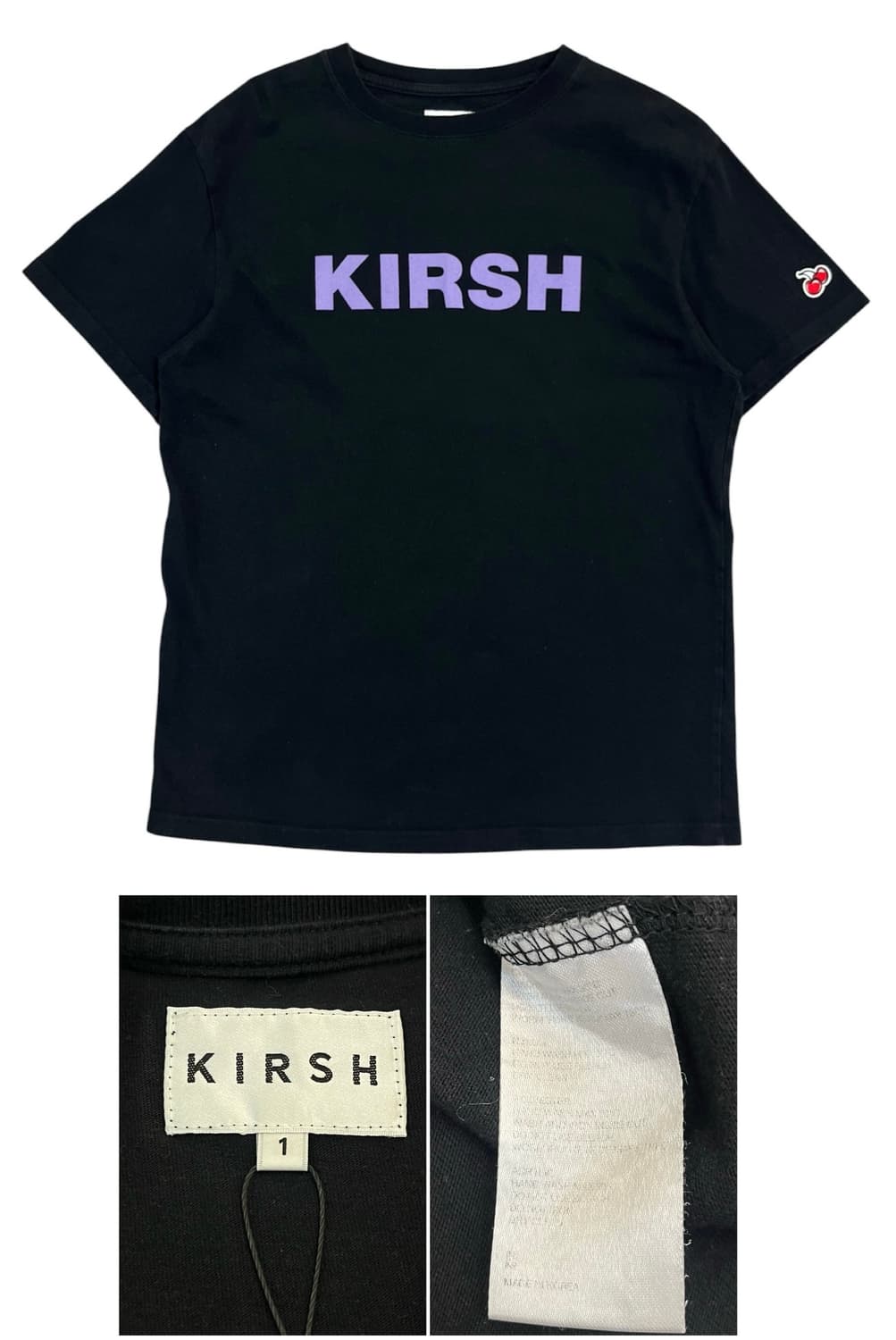 키르시 빅로고 반팔티 블랙 #csz4079 상품이미지3
