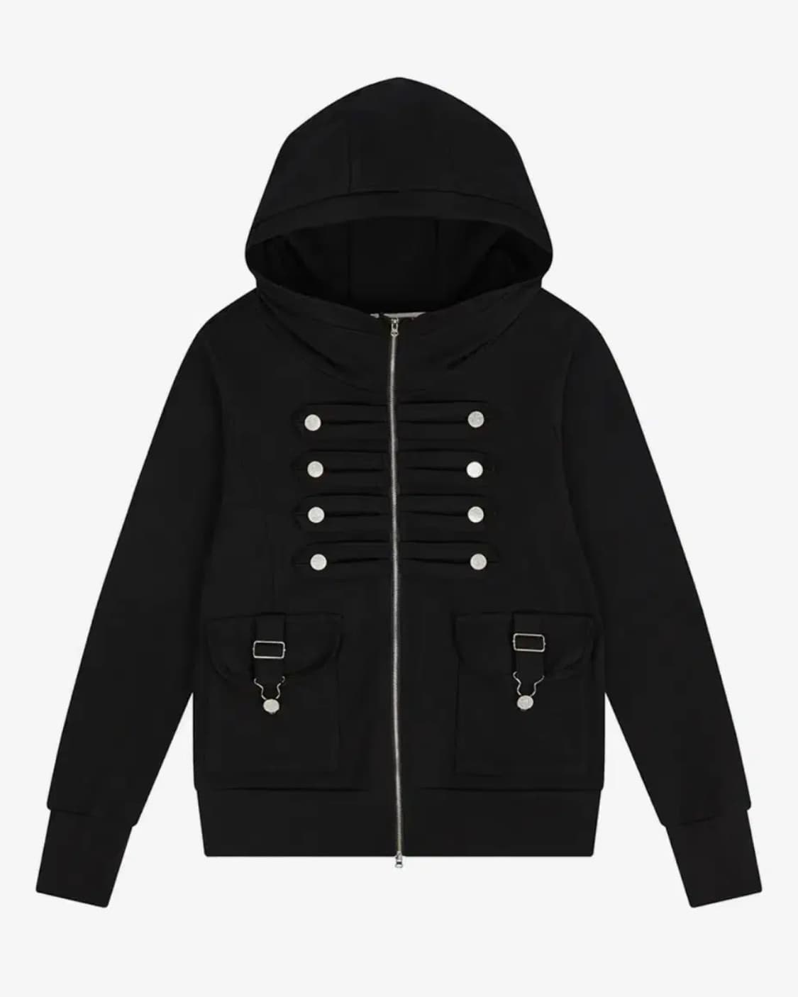 러브이즈트루 EL PIRATE HOOD ZIP UP(BLACK) 상품이미지2