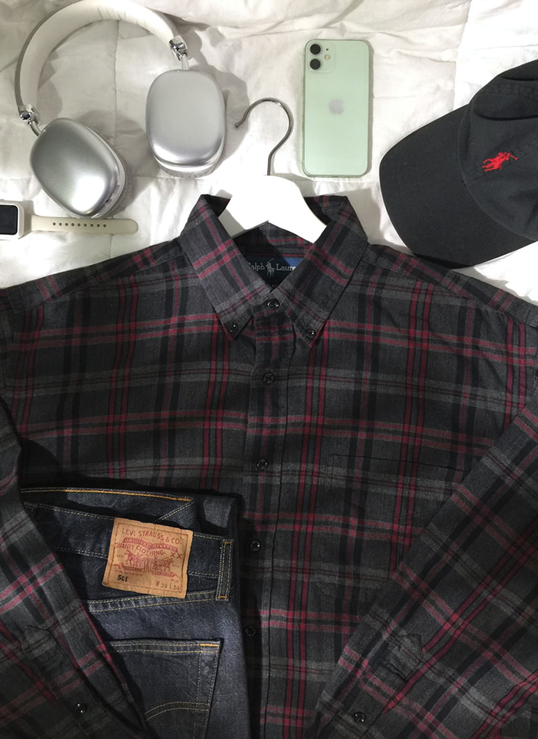 (MAN) 폴로랄프로렌 체크셔츠 XL 상품이미지1