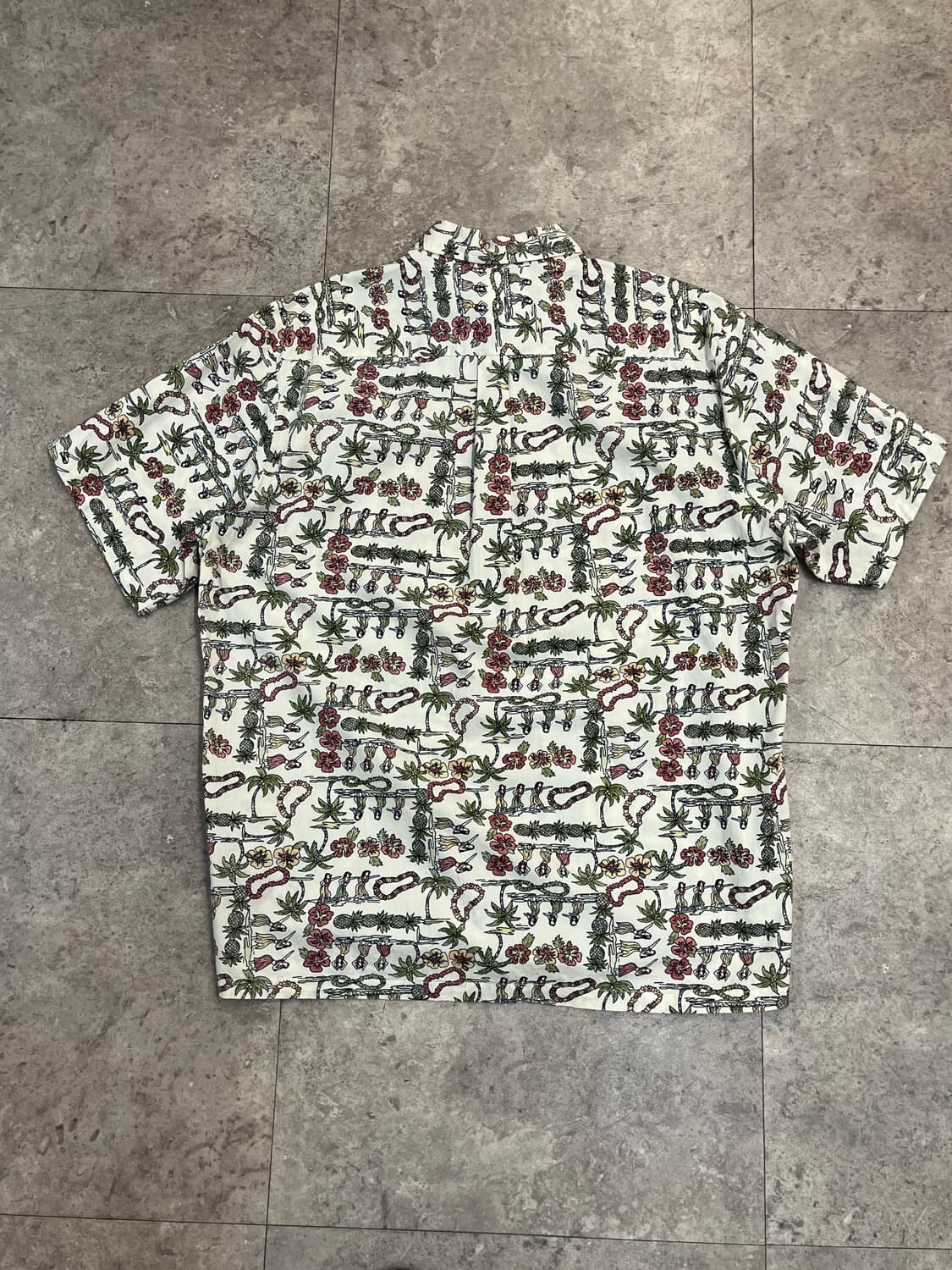 빈티지 하와이안 패턴 반팔 셔츠 아이보리  #csz3729 상품이미지7