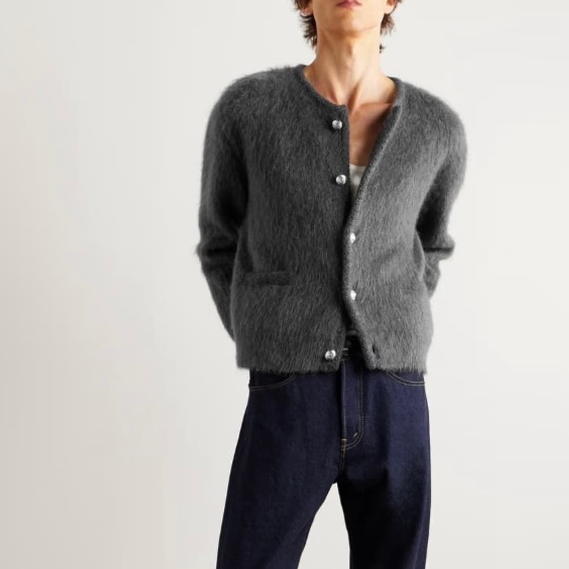 (M) Celine 셀린느 브러쉬드 모헤어 가디건 상품이미지1