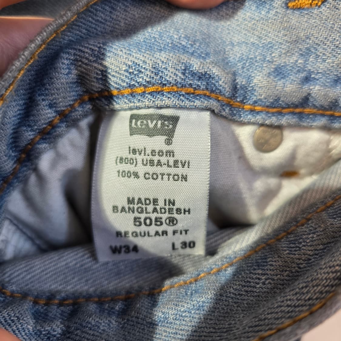 [W34L30]00s 리바이스 505 빈티지 더티워싱 데님팬츠 상품이미지4