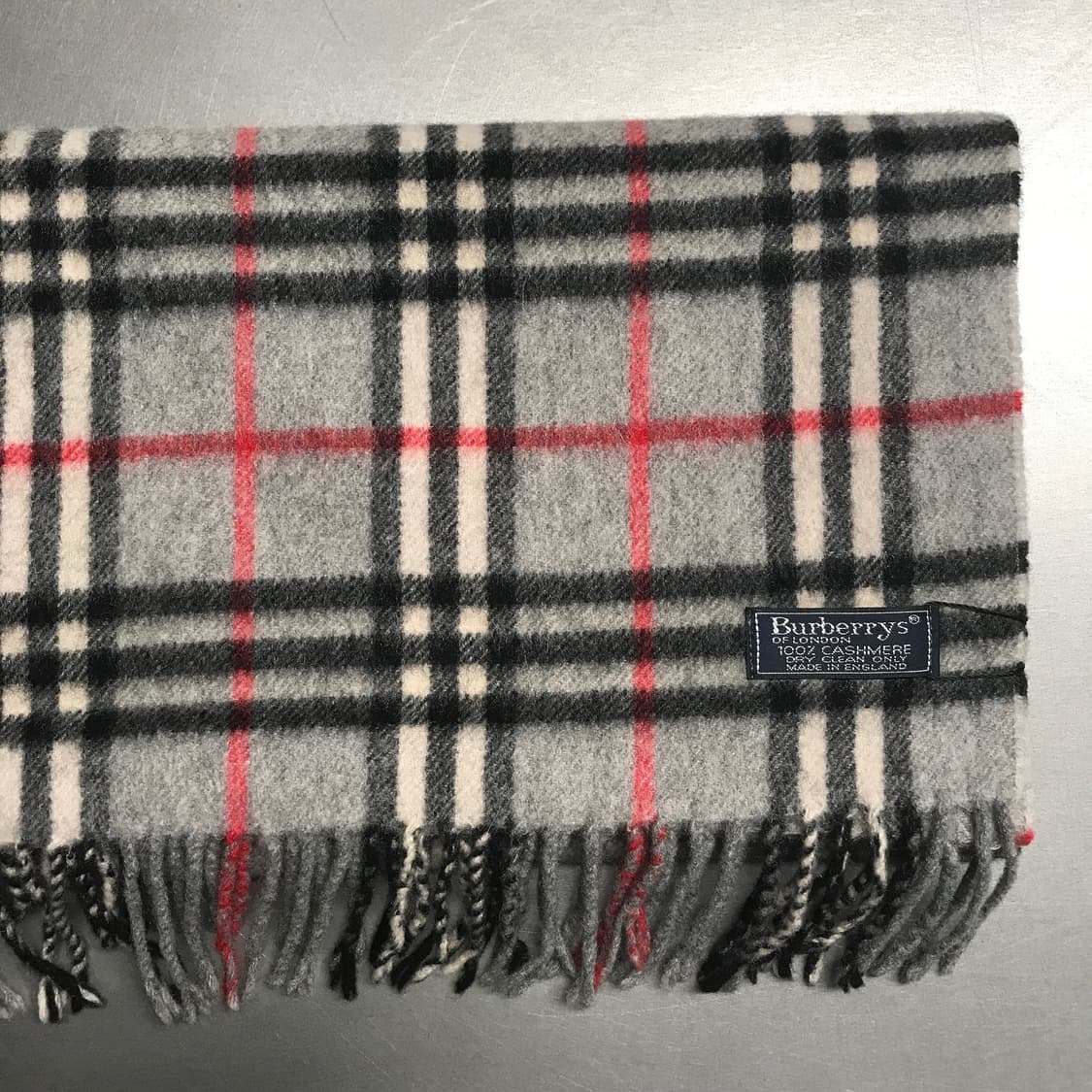 버버리 정품 캐시미어 머플러 그레이 상품이미지3