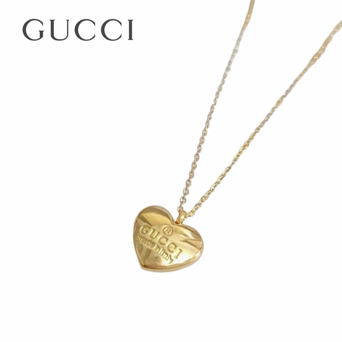 구찌 하트 골드 체인 목걸이 상품이미지1
