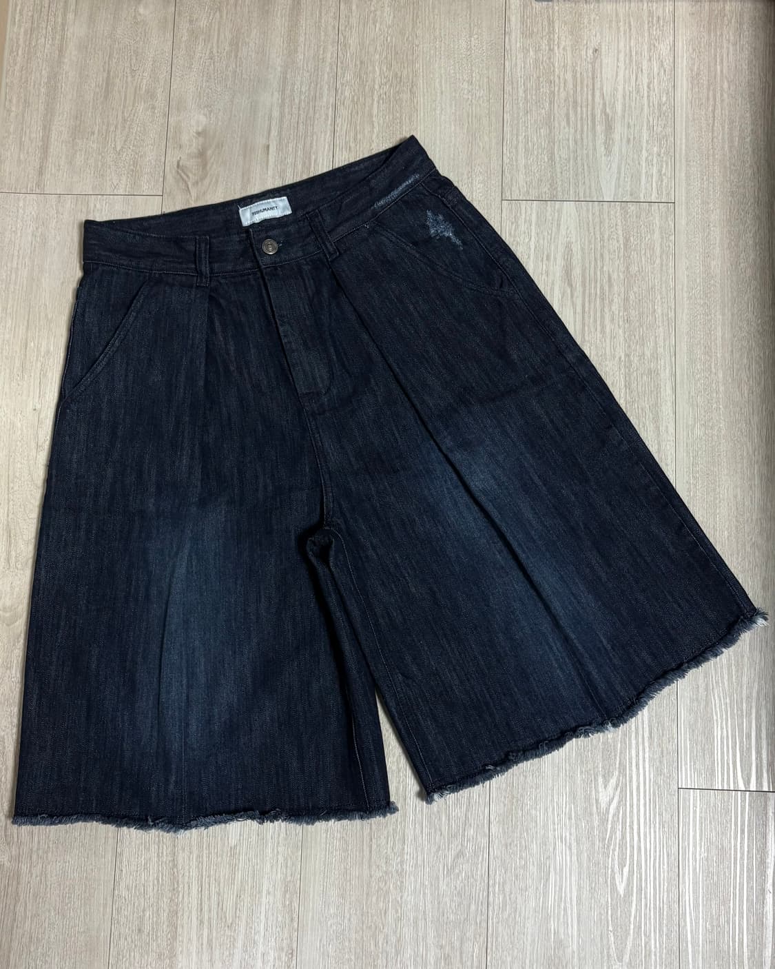 [2]999휴머니티 컷팅 엣지 데님 버뮤다 팬츠 인디고 상품이미지4