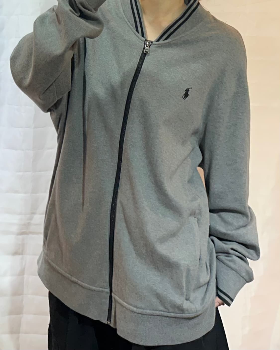 폴로랄프로렌 그레이 코튼 집업 자켓 상품이미지1