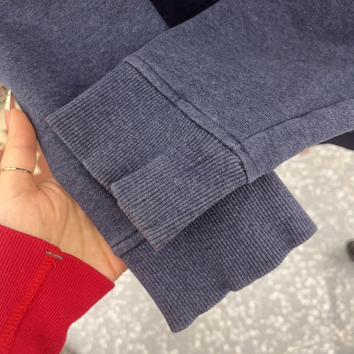 노스페이스 올드스쿨 그런지 딥블루 기모 후드티 100 C09225 상품이미지7