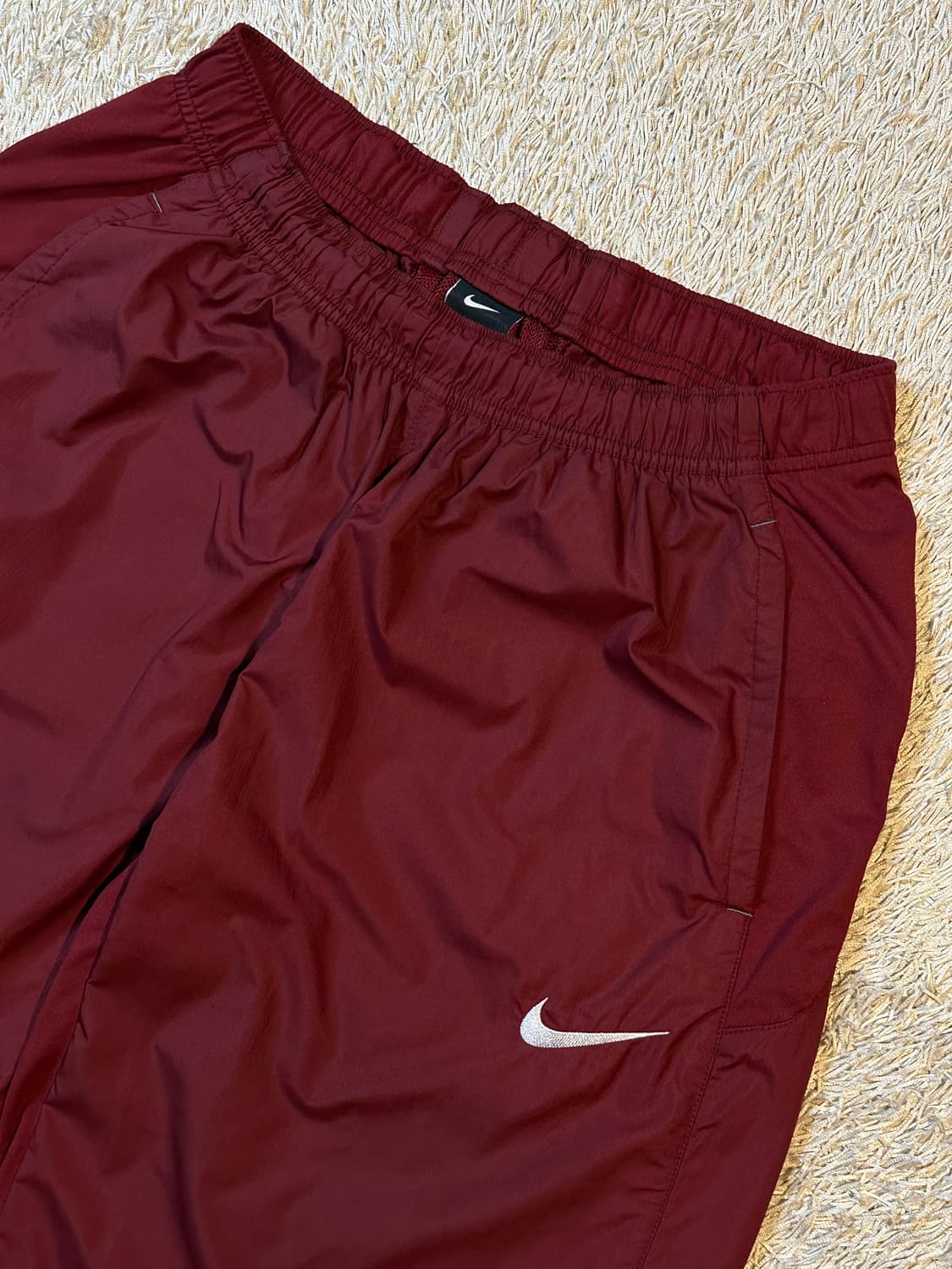 00's 나이키 올드스쿨 스우시 나일론 트랙팬츠 버건디 상품이미지1