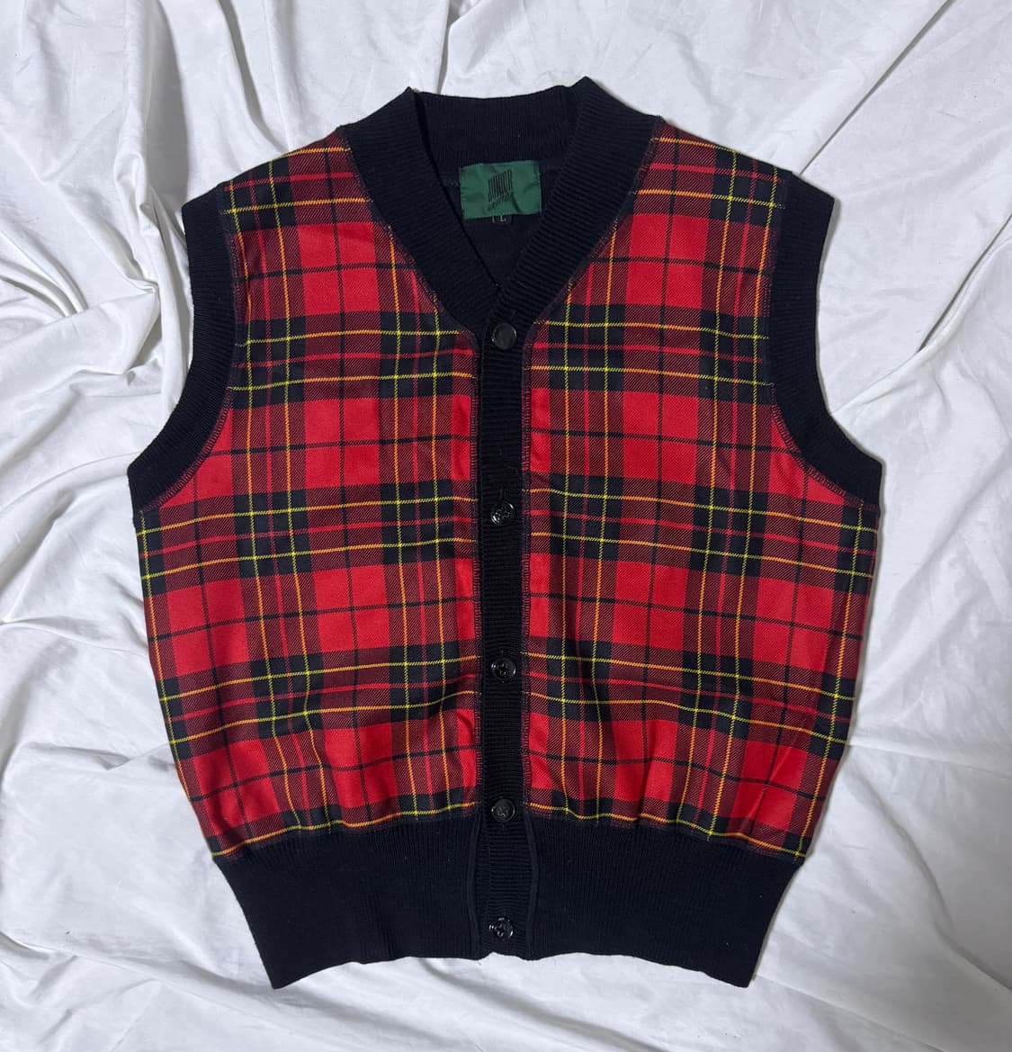 80s 주니어 고티에 체크 니트 베스트 장폴고티에 상품이미지1