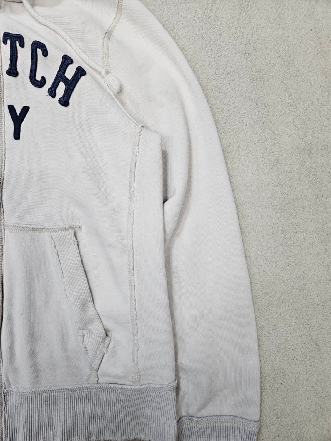 아베크롬비 화이트 후드 집업 L 상품이미지7