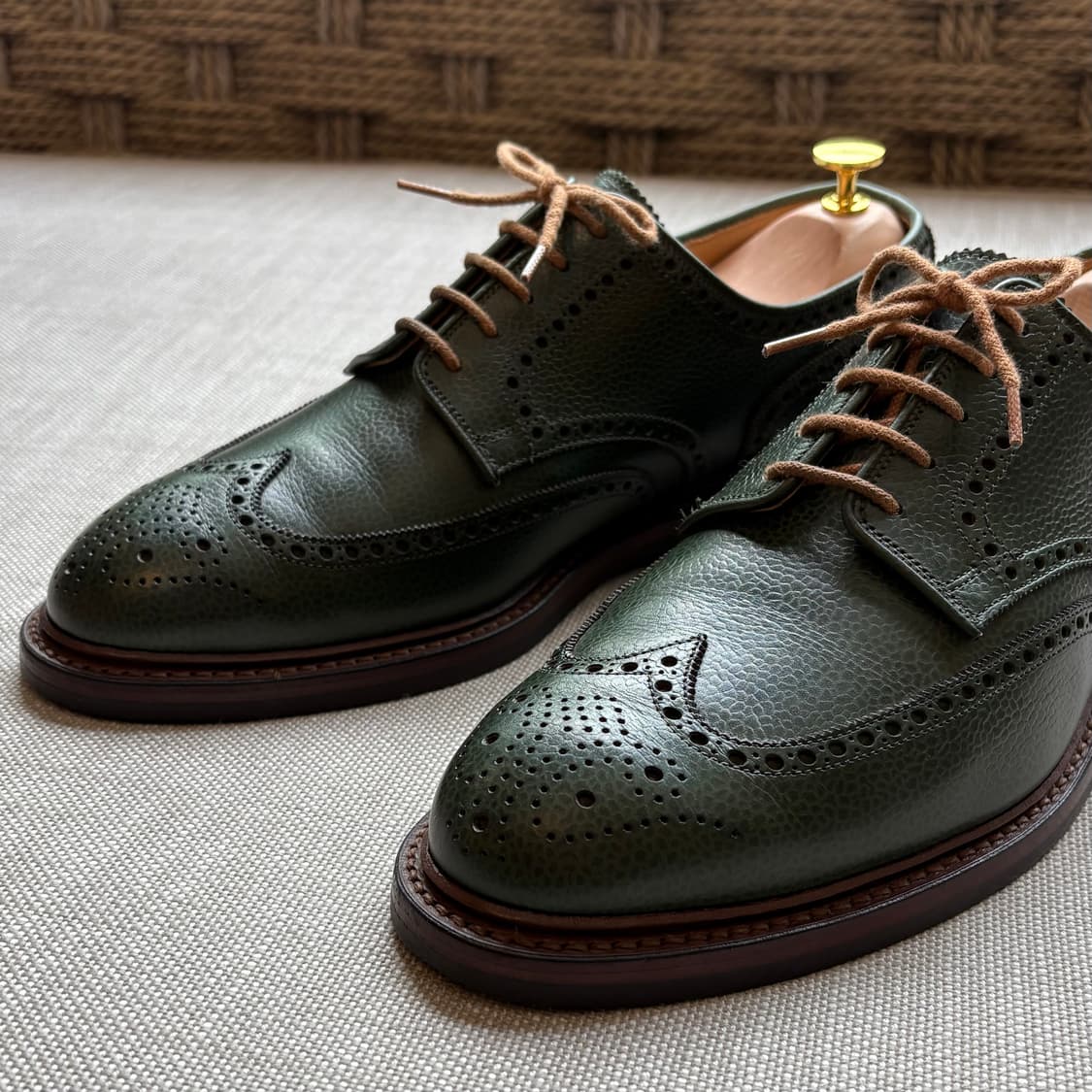 [UK9E] CROCKETT&JONES 체스트넛 그레인 브로그 윙팁 슈즈 상품이미지4
