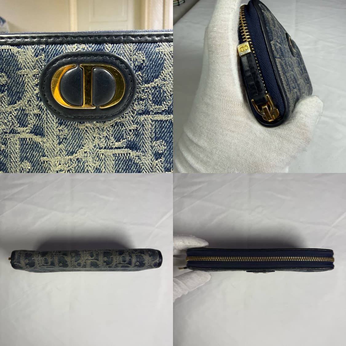 디올 오블리크 자카드 30 몽테인 보야저 슬림 월렛 지퍼 장지갑 상품이미지3