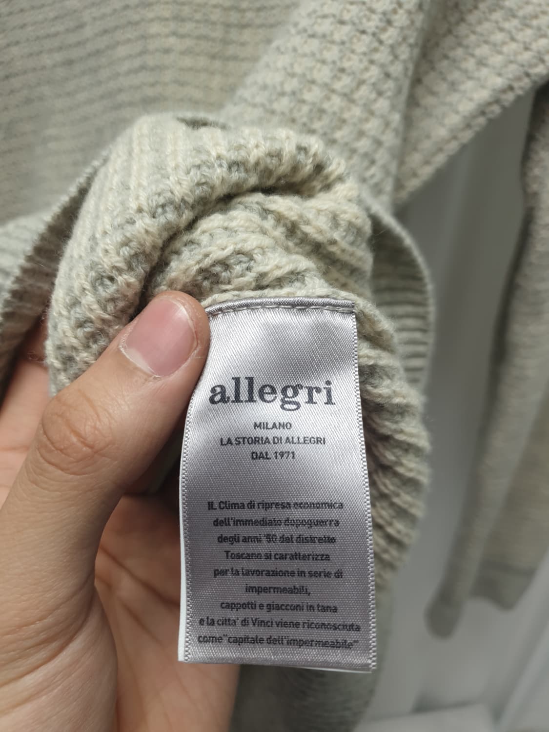 19FW 알레그리 울/캐시미어 니트 S 상품이미지4